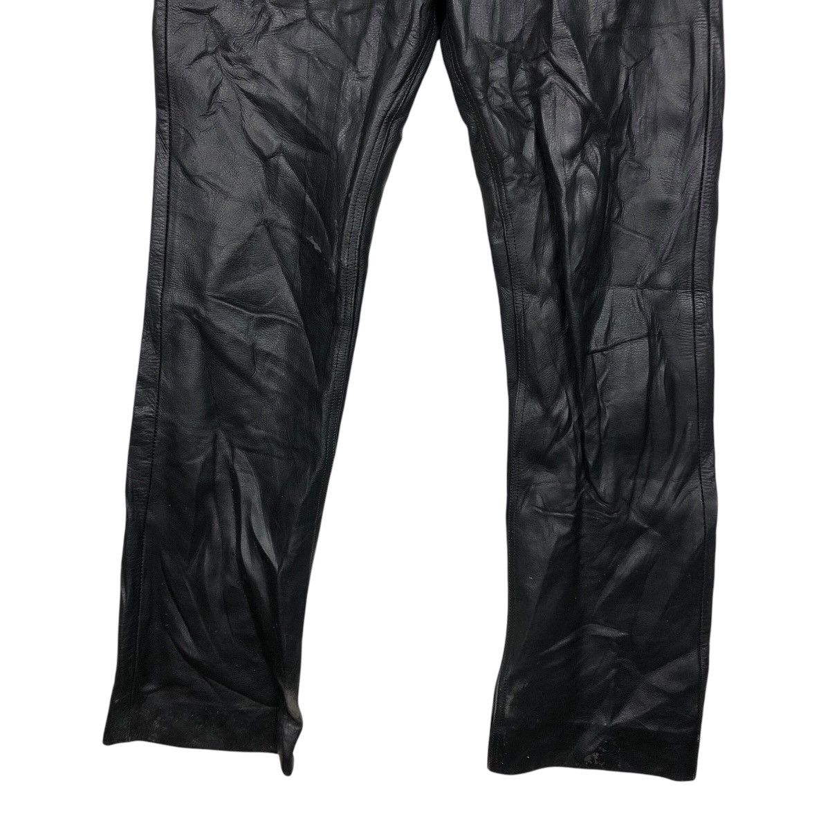 Genuine Leather 📌Vintage Biker Genuine Leather Pants BBH Clothing Size US 31 - 6 Thumbnail