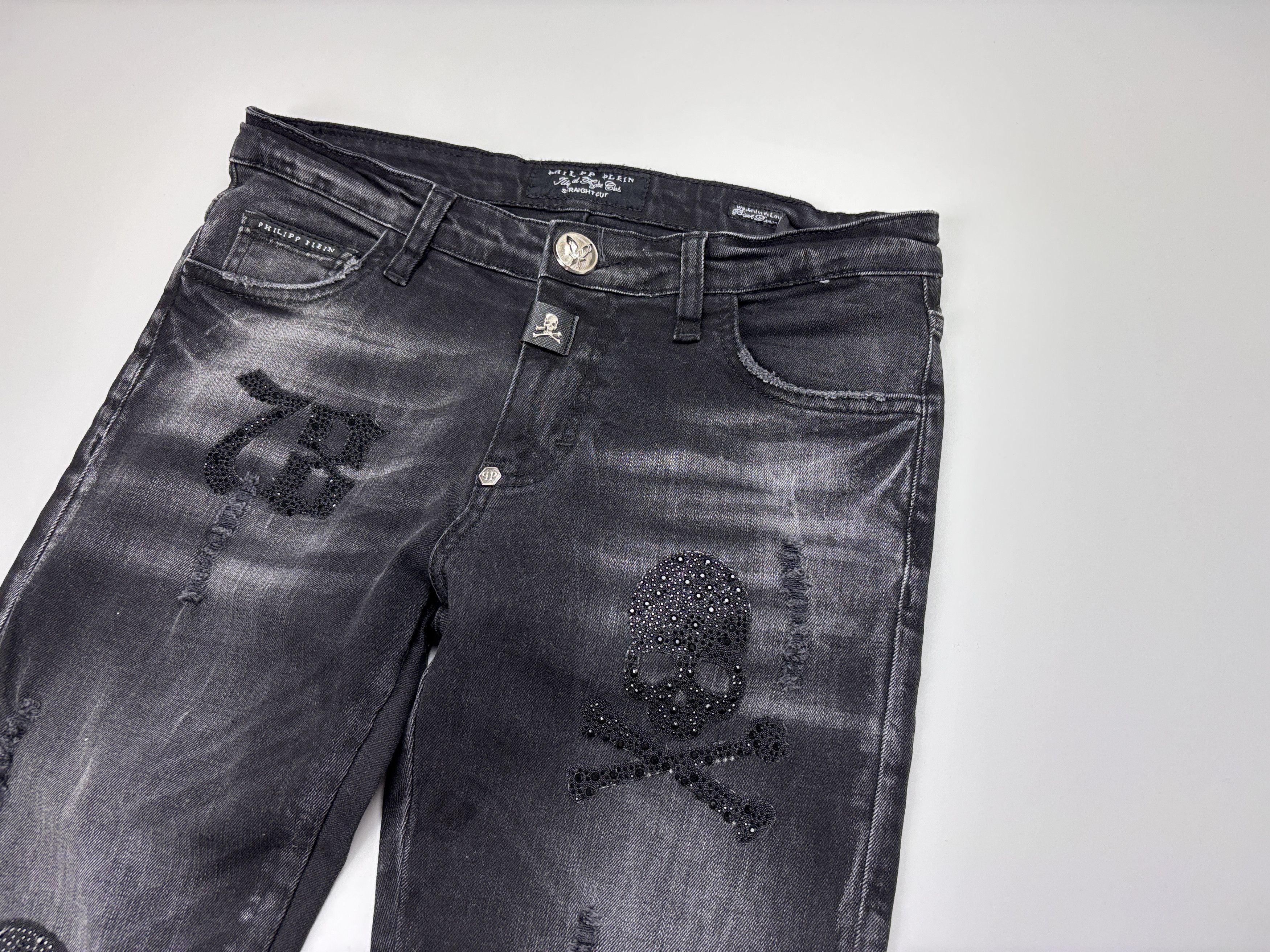 Philipp Plein Womens Philipp Plein Jeans Black/Gray Size 28 Size 28" / US 6 / IT 42 - 2 Thumbnail