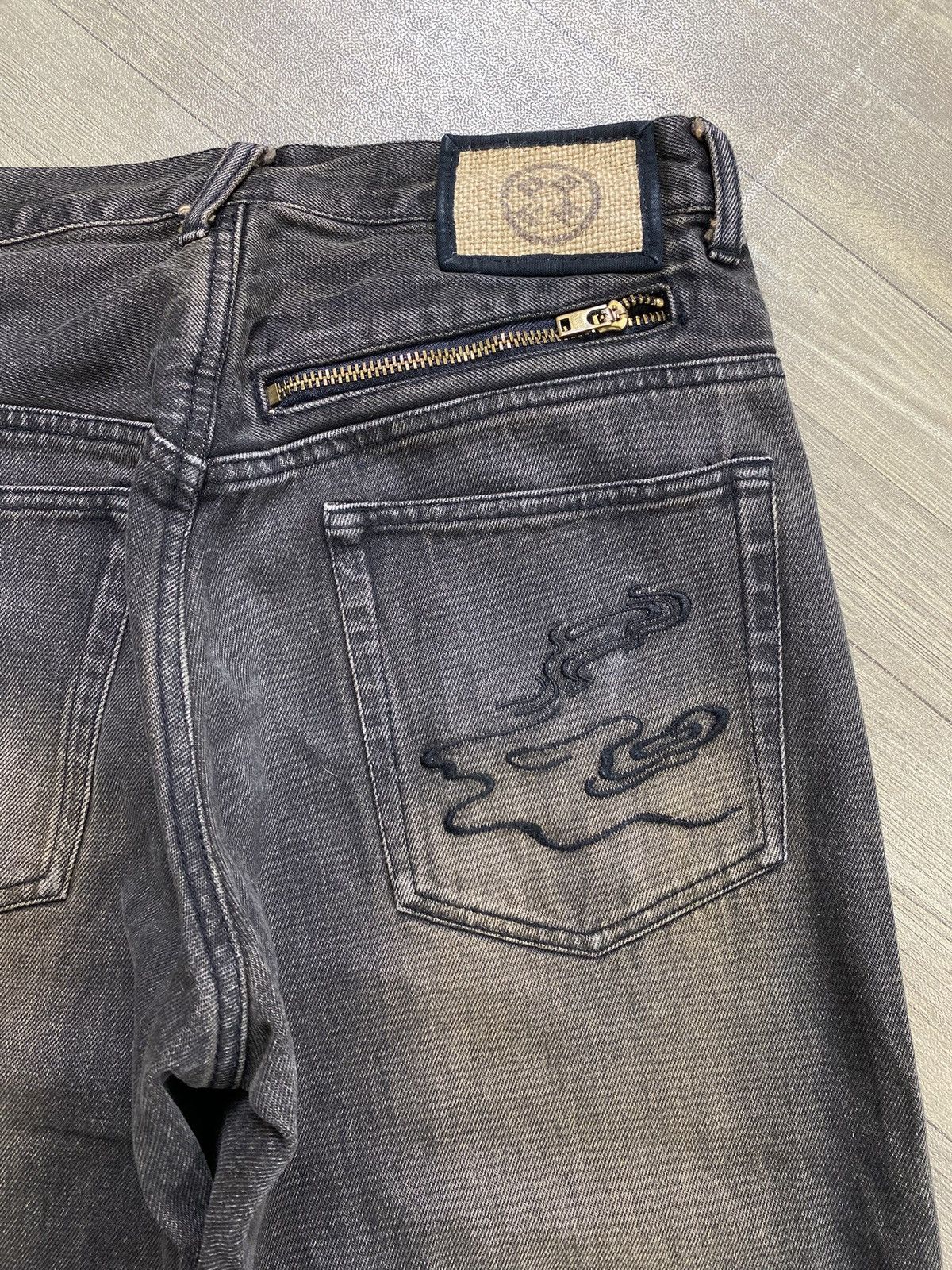 PPFM Vintage PPFM Sukajan Koi Fish Embroidery Samurai Style Jeans Size US 28 / EU 44 - 19 Thumbnail