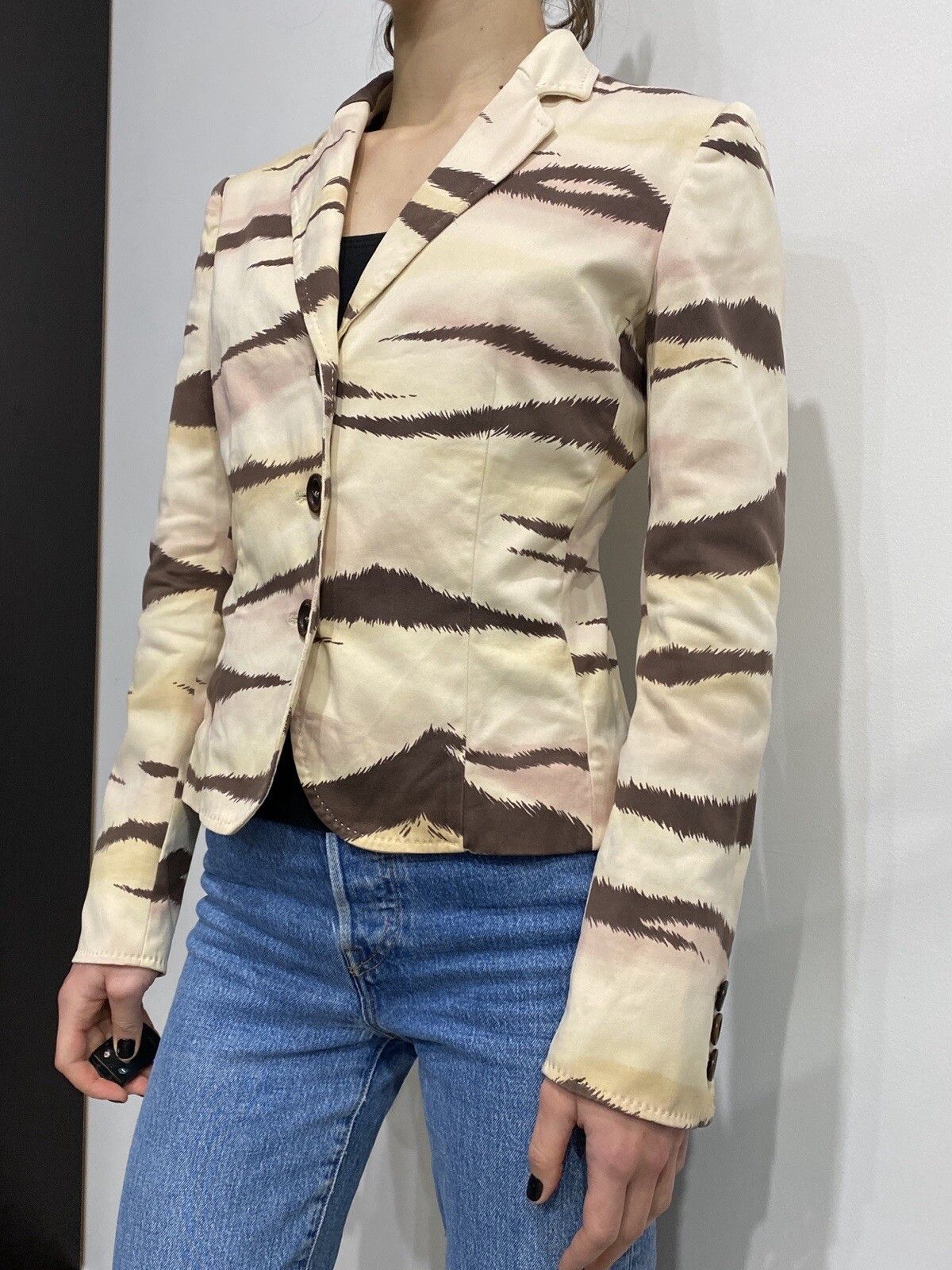 Moschino vintage 2000s Moschino Cheap and Chic Y2k Print Blazer Size S / US 4 / IT 40 - 3 Thumbnail