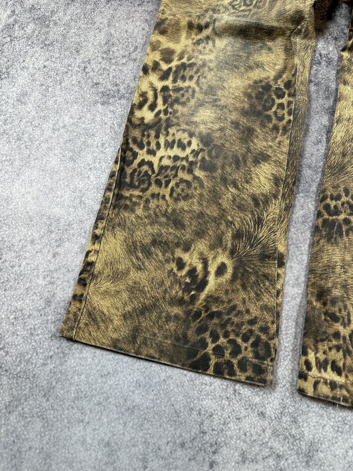 Vintage Y2K Leopard Pants 90s Avant Garde Streetwear ALT Women M Size 28" / US 6 / IT 42 - 3 Thumbnail