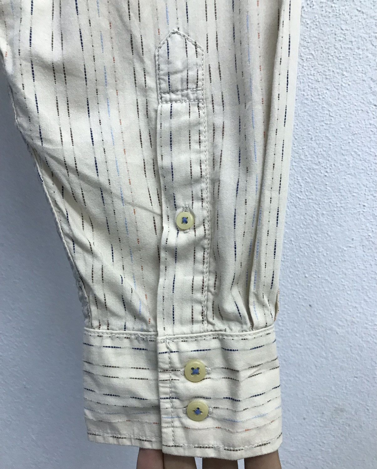 Kansai Yamamoto × Vintage Vintage Kansai Jeans Long Sleeve Shirt Button Up Size US L / EU 52-54 / 3 - 9 Thumbnail