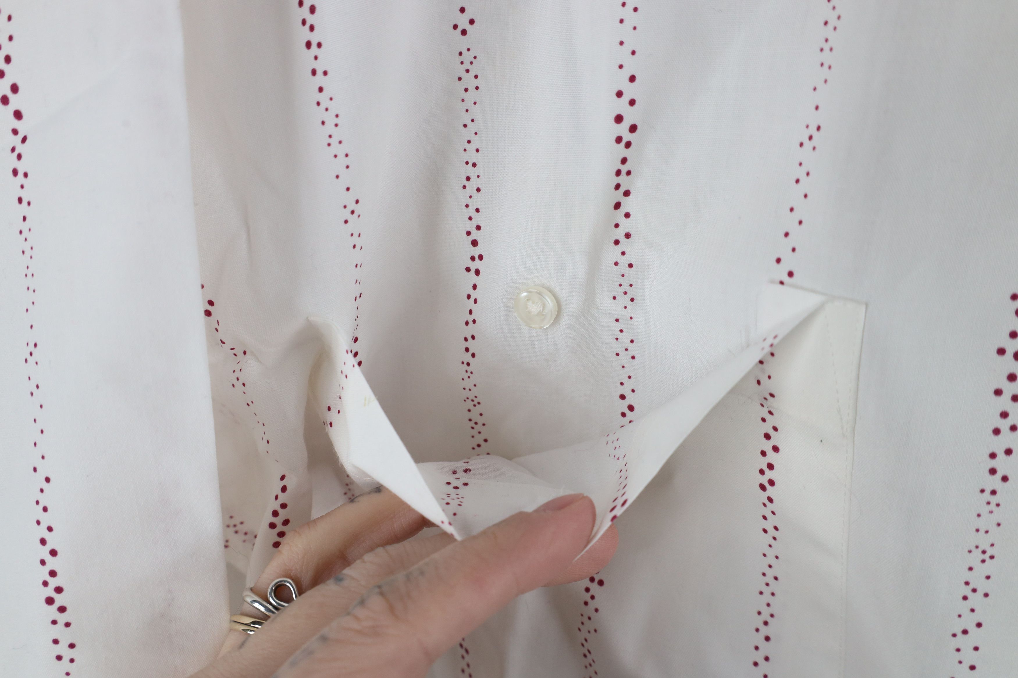 Vintage Vintage 90s Streetwear Polka Dot Collared Button Shirt Size US M / EU 48-50 / 2 - 6 Thumbnail