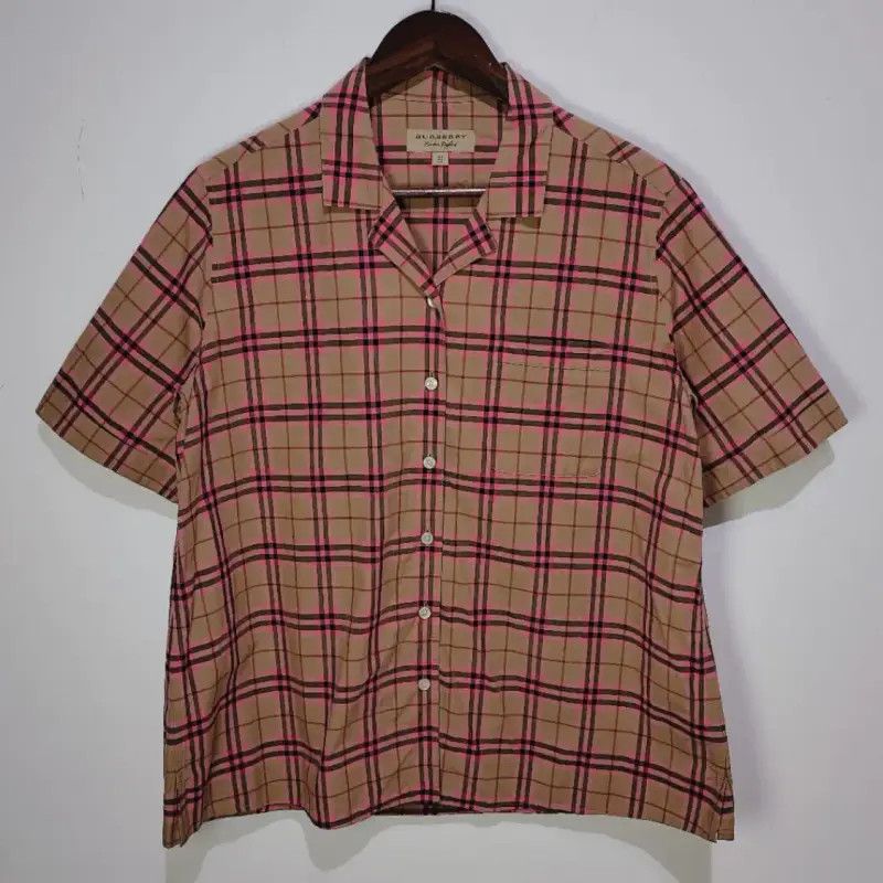 Burberry Burberry Women's Plaid Short Sleeve Shirt Size L / US 10 / IT 46 - 1 Thumbnail