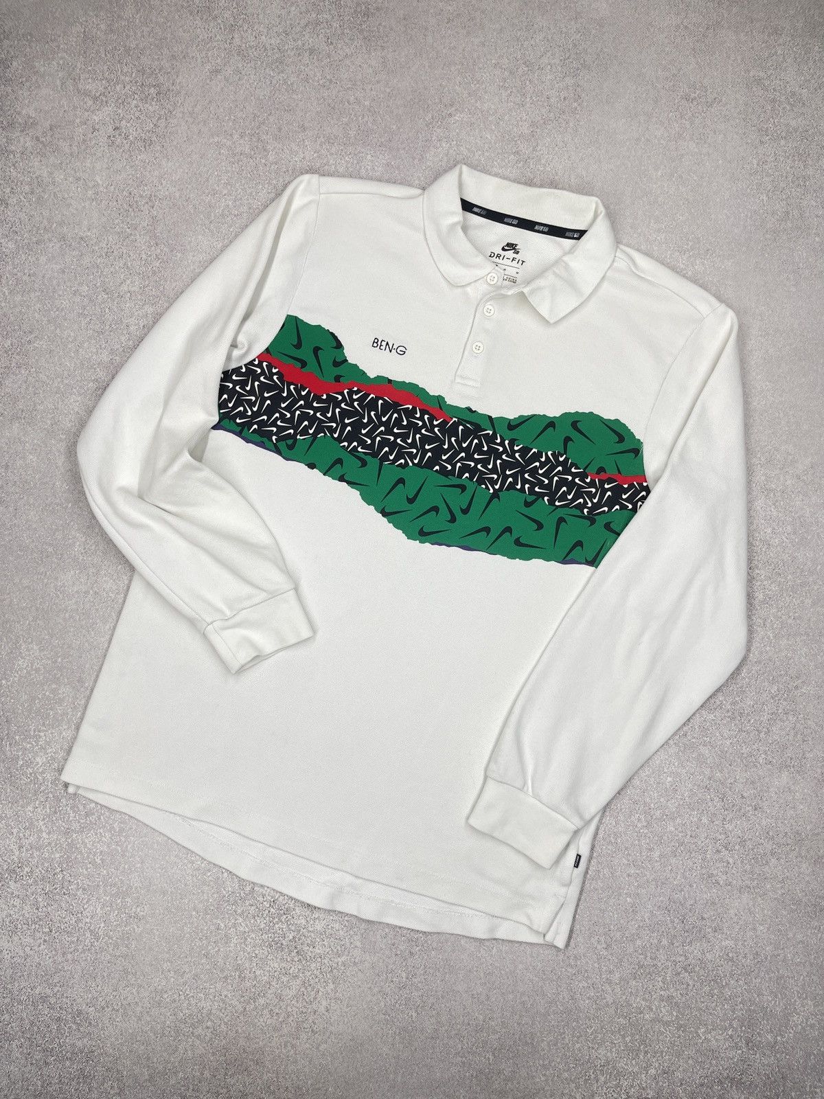 Nike Nike SB Dri Fit Ben G Skaterboards Polo Longsleeve Rugby Size US M / EU 48-50 / 2 - 1 Thumbnail