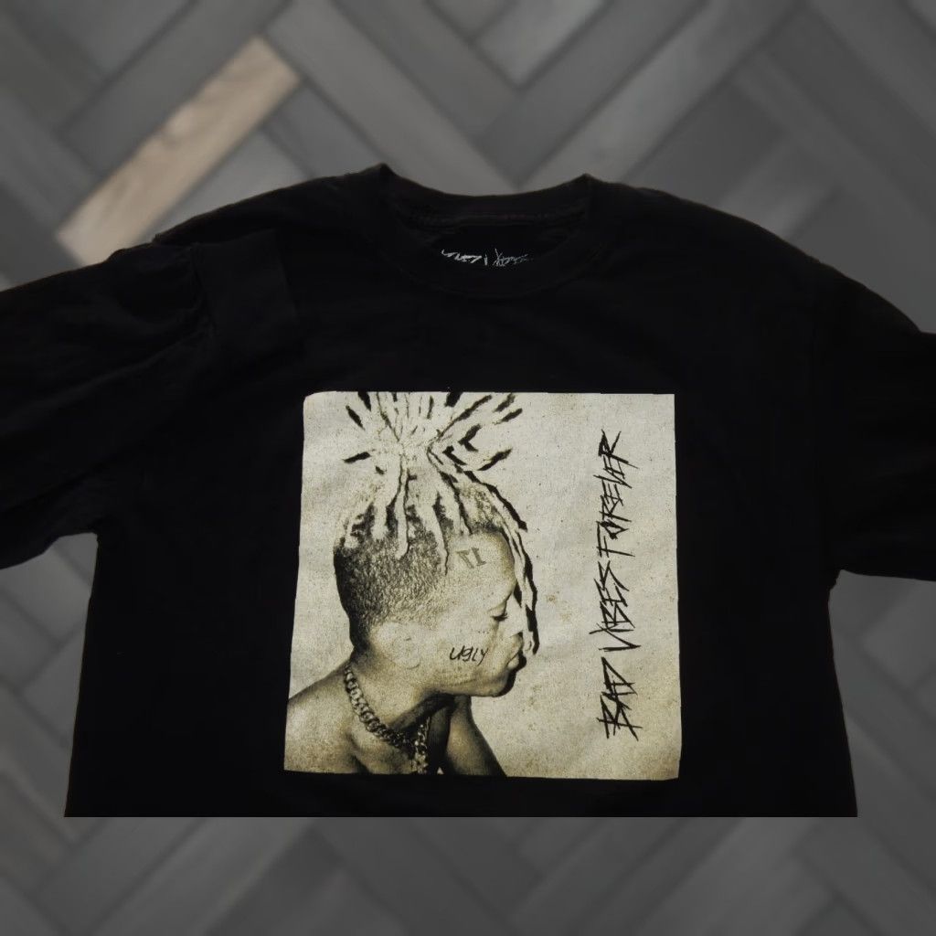 VIBE Bad Vibes Forever XXXTentacion Men's T-Shirt Size Small Black Graphic Print Long Sleeve Music Merch Size US S / EU 44-46 / 1 - 1 Thumbnail