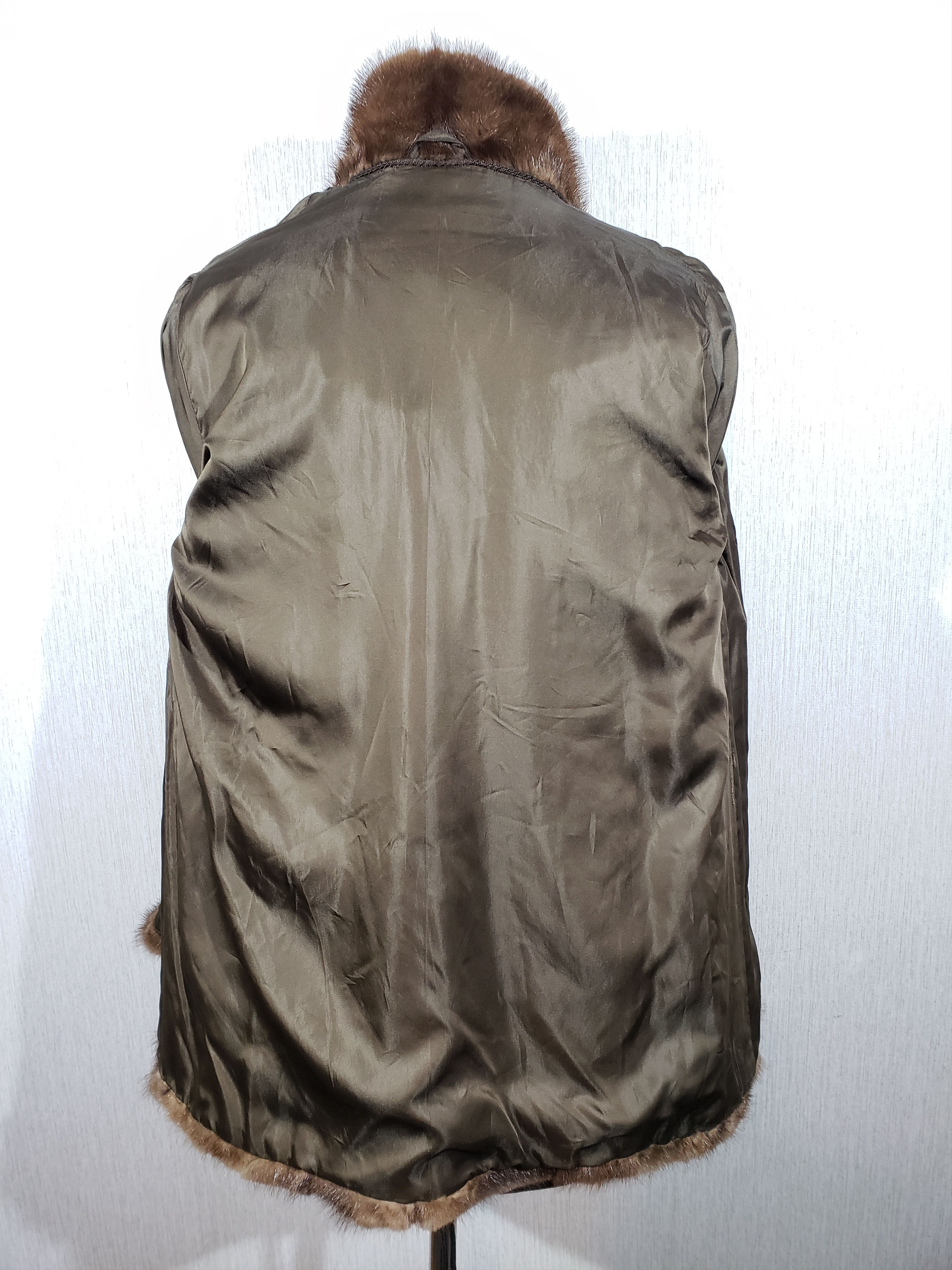Other Stylish brown women's mink coat. Size XL / US 12-14 / IT 48-50 - 7 Thumbnail