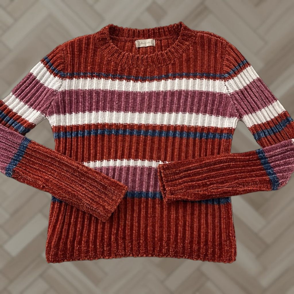 Vintage Altar'd State Pullover Shirt Women M Pink Blue Orange 100% Polyester Sweater Vintage Style Size M / US 6-8 / IT 42-44 - 1 Thumbnail
