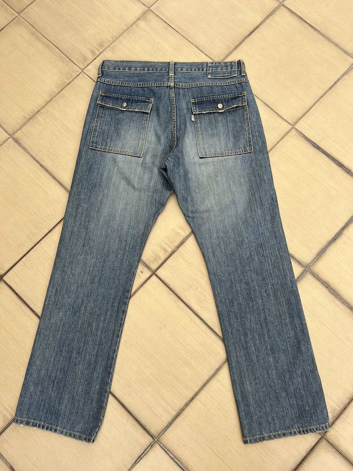 Sandinista MFG VTG 2005 Sandinista Japan Dirty Mud Denim Fatigue Jeans Size US 34 / EU 50 - 2 Thumbnail