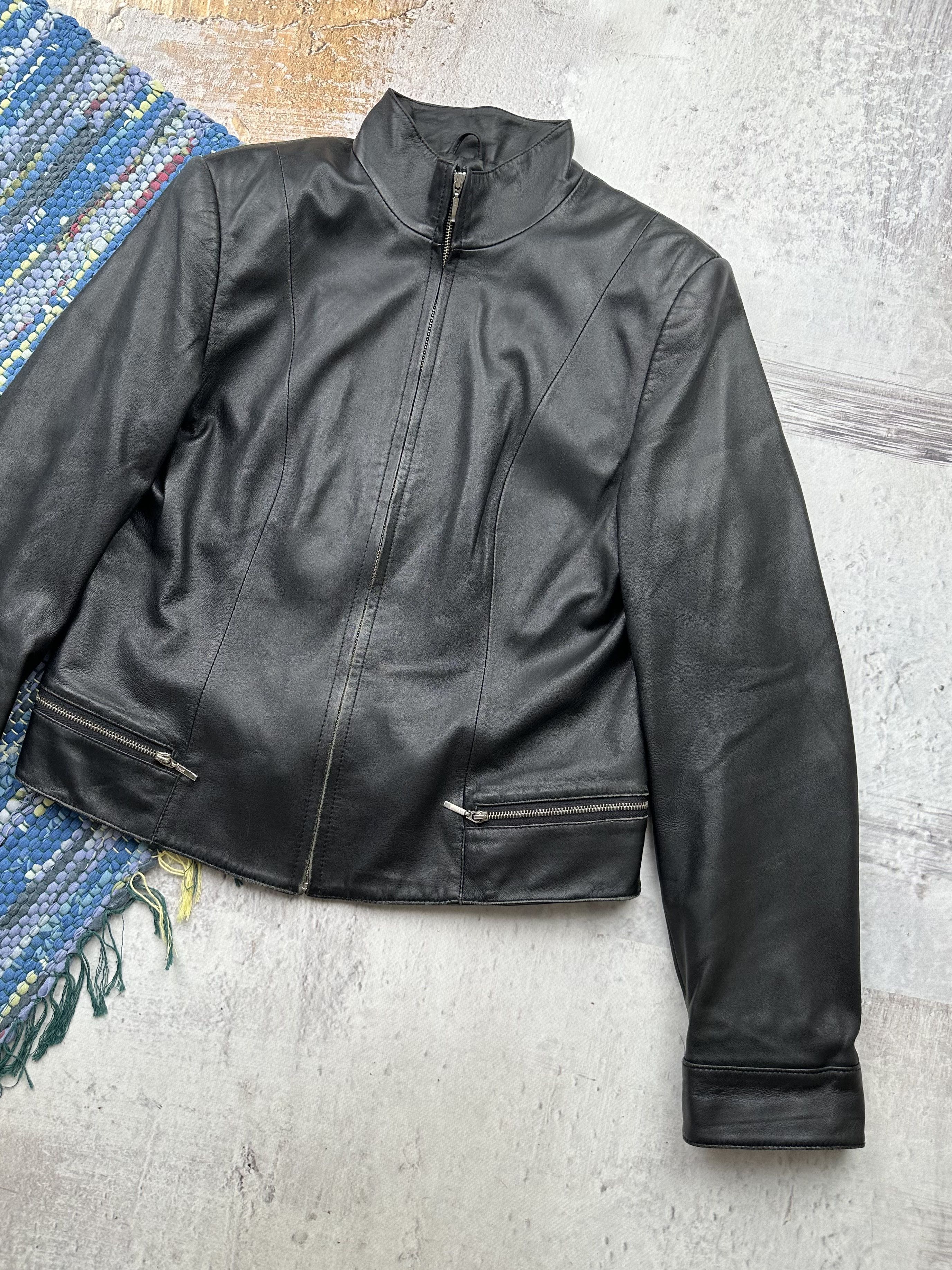 Vintage Vintage Leather Jacket A119D15(287) Size M / US 6-8 / IT 42-44 - 3 Thumbnail