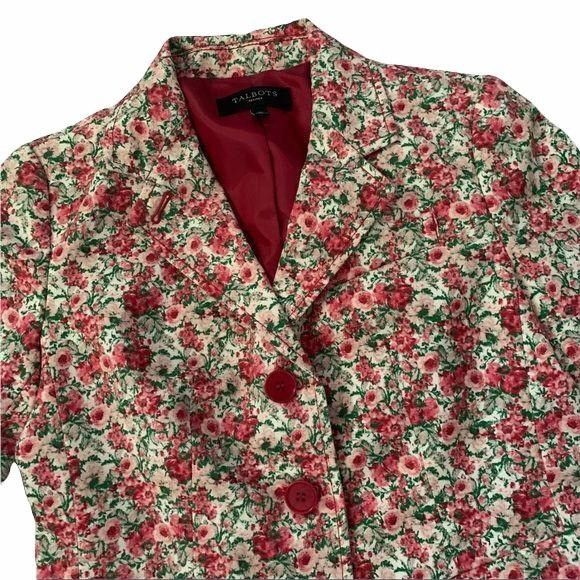 Talbots Talbots Petites Micro Floral Print Romantic Blazer Size XS / US 0-2 / IT 36-38 - 5 Thumbnail