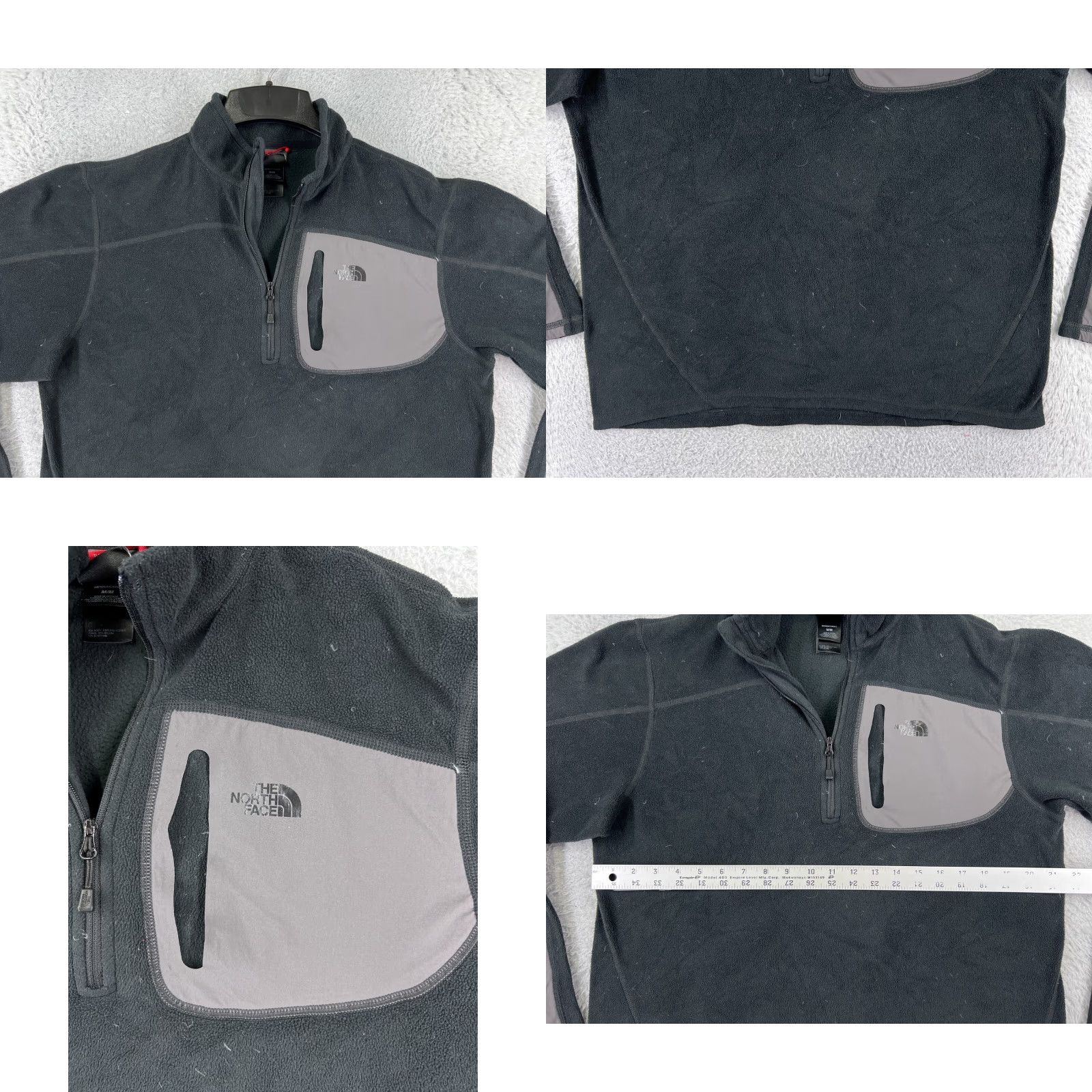 The North Face The North Face Sweater Mens M Black Long Sleeve 1/4 Zip Fleece Polyester Pattern Solid Embroidered Logo Casual Golf Fall Winter Size US M / EU 48-50 / 2 - 8 Thumbnail