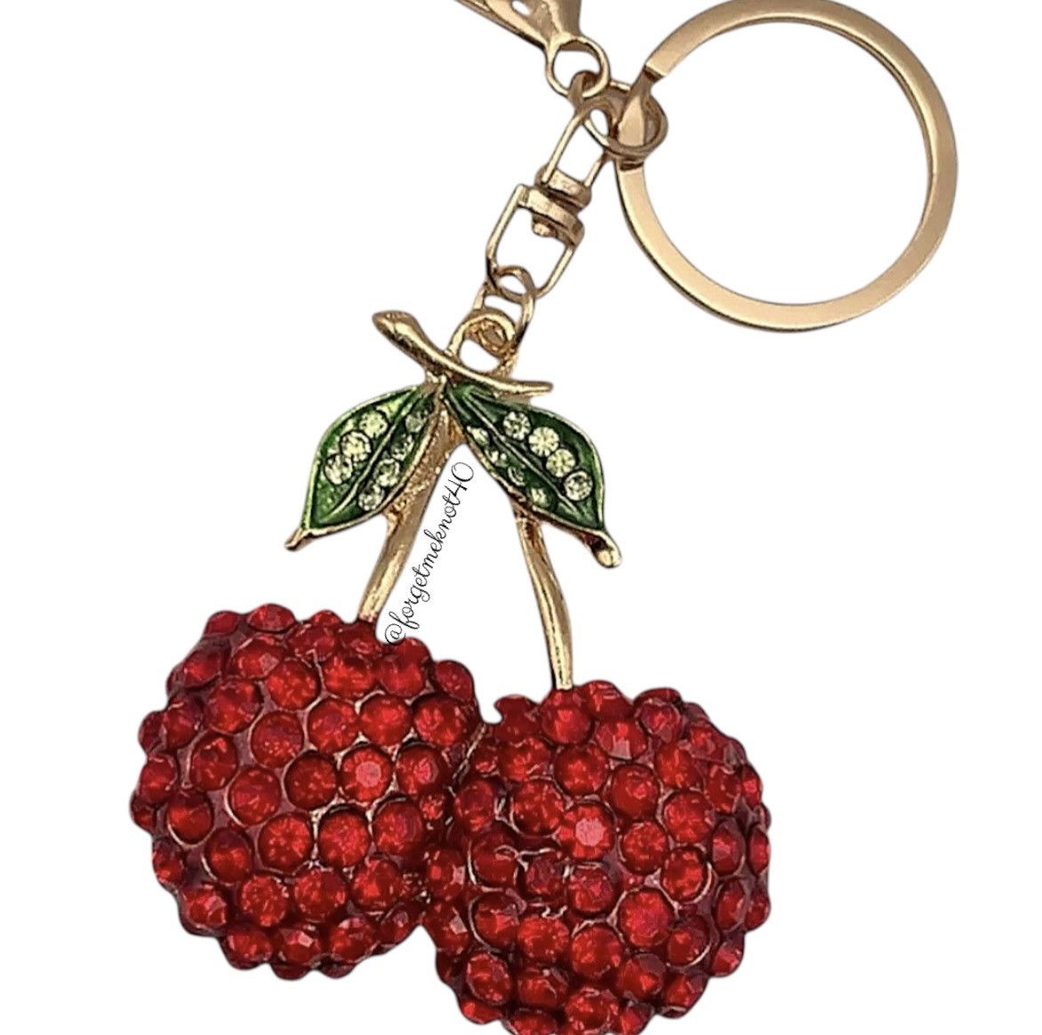 Other Cherry Rhinestone Keychain Cherries Red Bag Charm Size ONE SIZE - 4 Thumbnail