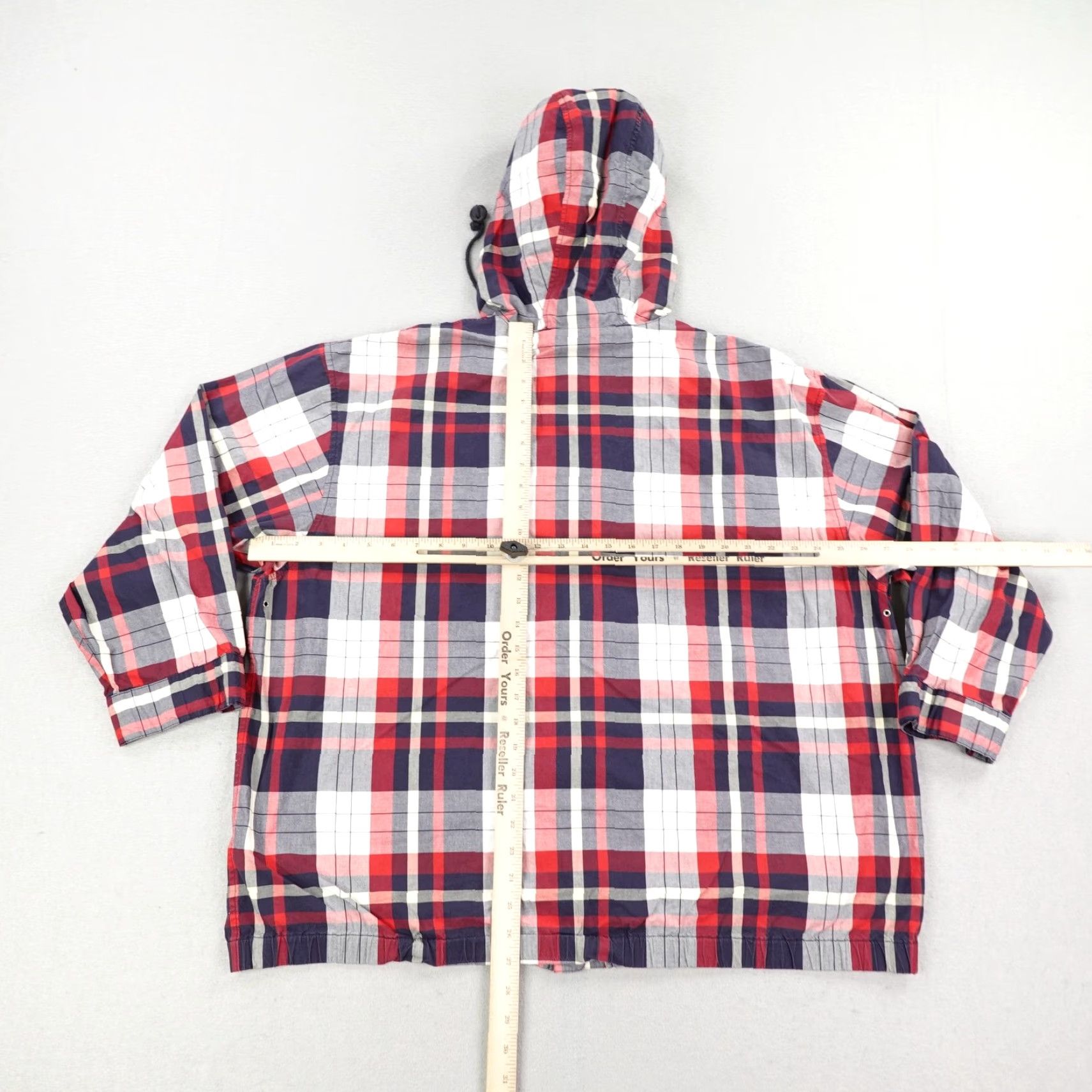 Ralph Lauren Lauren Ralph Lauren Women's Jacket Large Red Plaid Hooded Zip Snap Coat Casual Outdoor Size L / US 10 / IT 46 - 6 Thumbnail