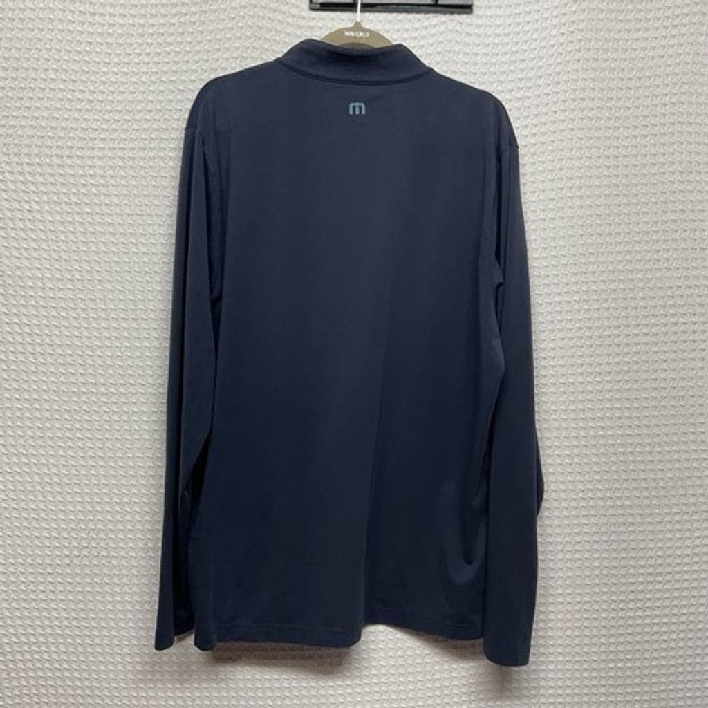TravisMathew NWT Travis Mathew Blue Stretch Zip Long Slv. T-Shirt Men XL Size US XL / EU 56 / 4 - 9 Thumbnail