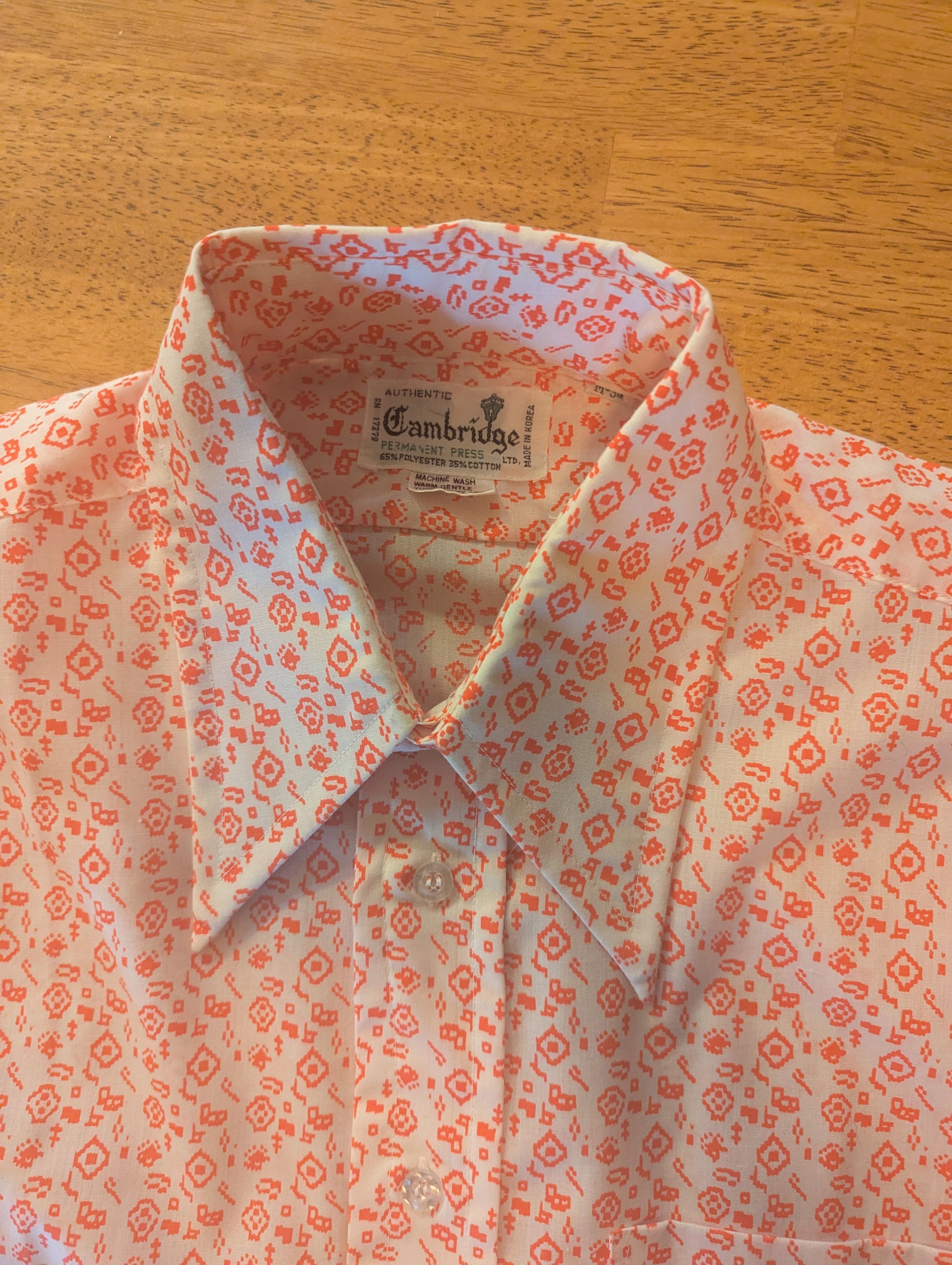 Vintage Vintage Dress Shirt - Cambridge Permanent Press Size US M / EU 48-50 / 2 - 1 Thumbnail