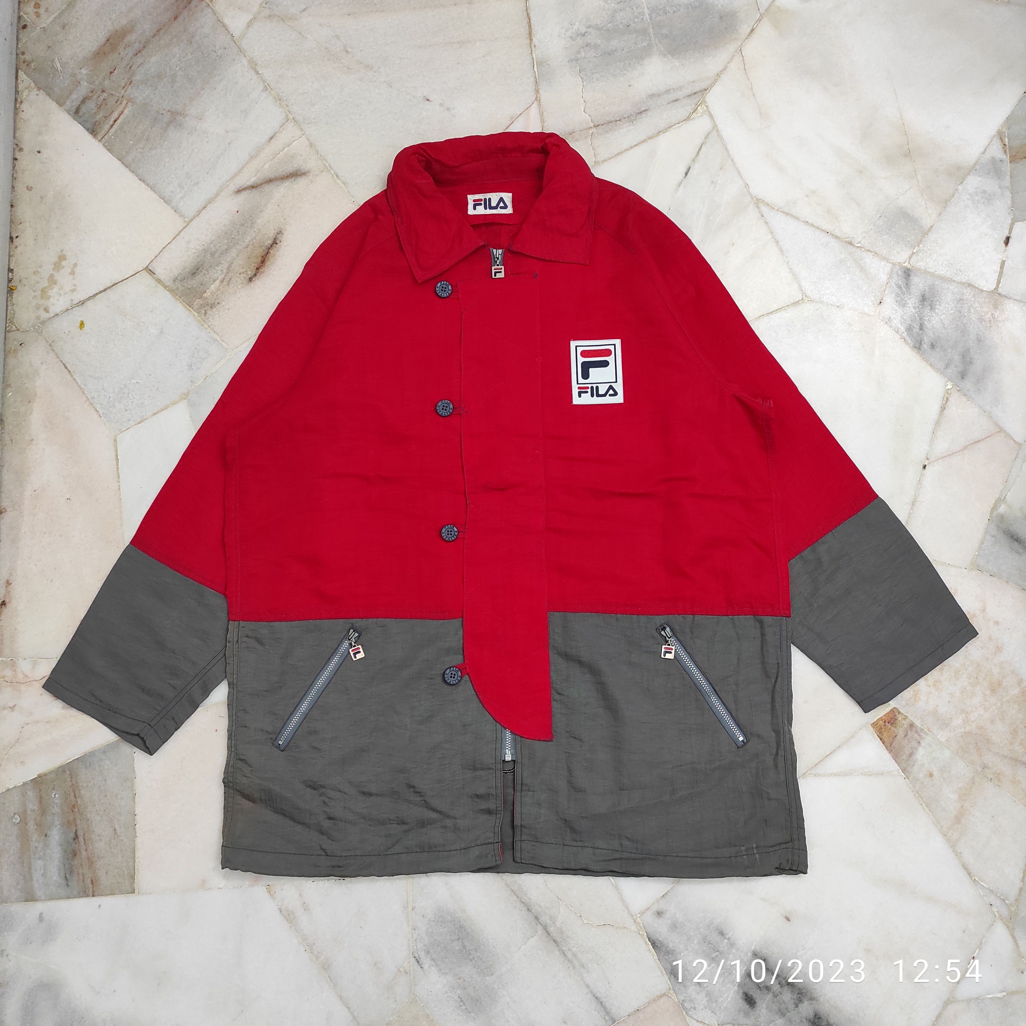 Fila Vintage 90's FILA ITALIA WINDBREAKER Spell Out Parka Jacket Size US M / EU 48-50 / 2 - 11 Thumbnail