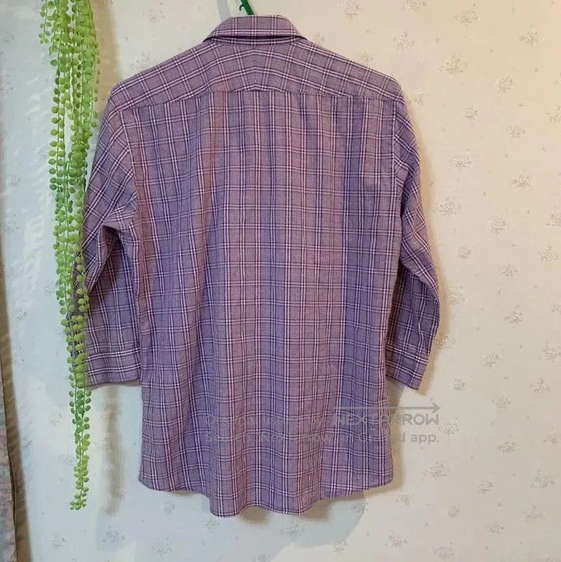 Burberry Burberry Long Sleeve Purple Cotton Shirt. Size M / US 6-8 / IT 42-44 - 6 Thumbnail