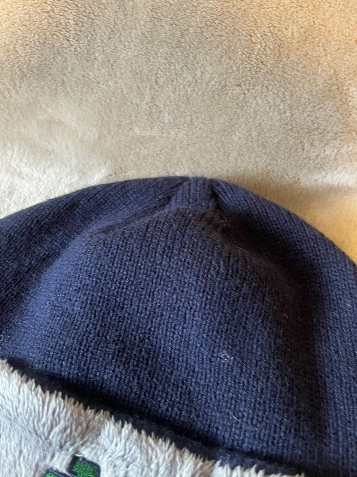 Under Armour Vintage Y2K Underarmor Notre Dame College Fur lined Cap Navy Size ONE SIZE - 6 Thumbnail