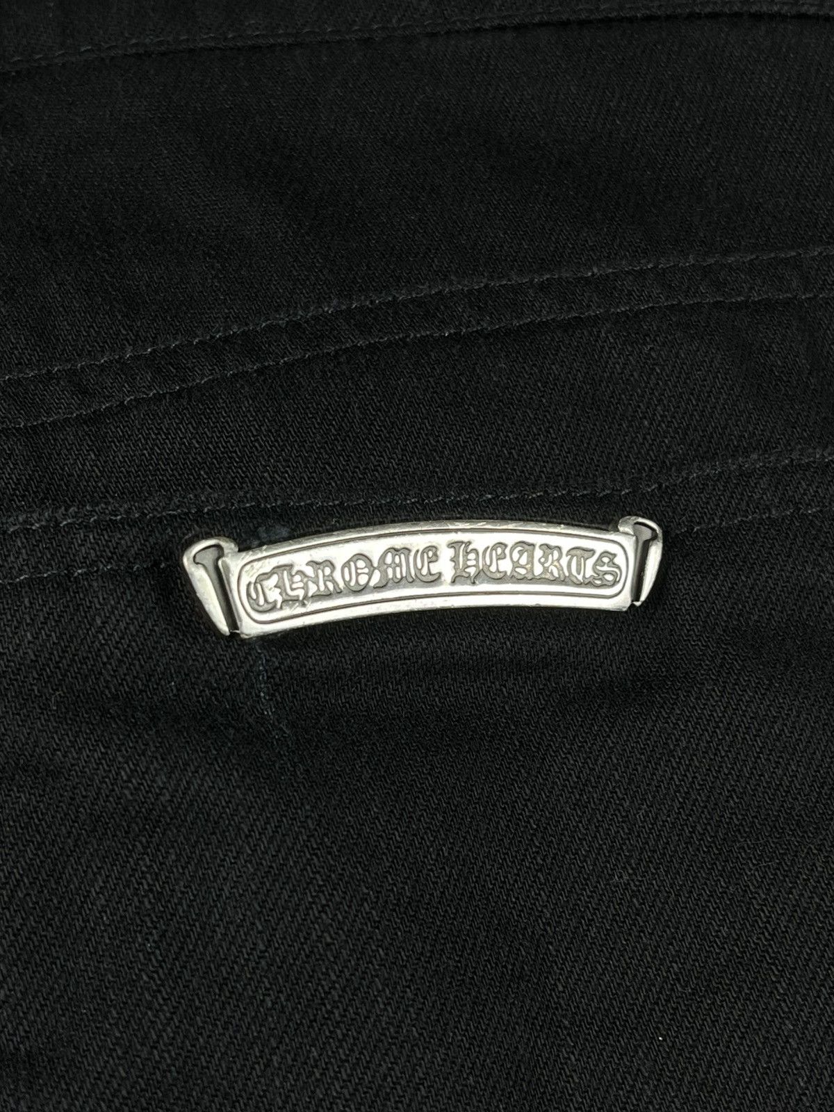 Chrome Hearts Chrome Hearts Fleur Knee Silver Flared Bootcut Denim Jeans Size US 31 - 6 Thumbnail