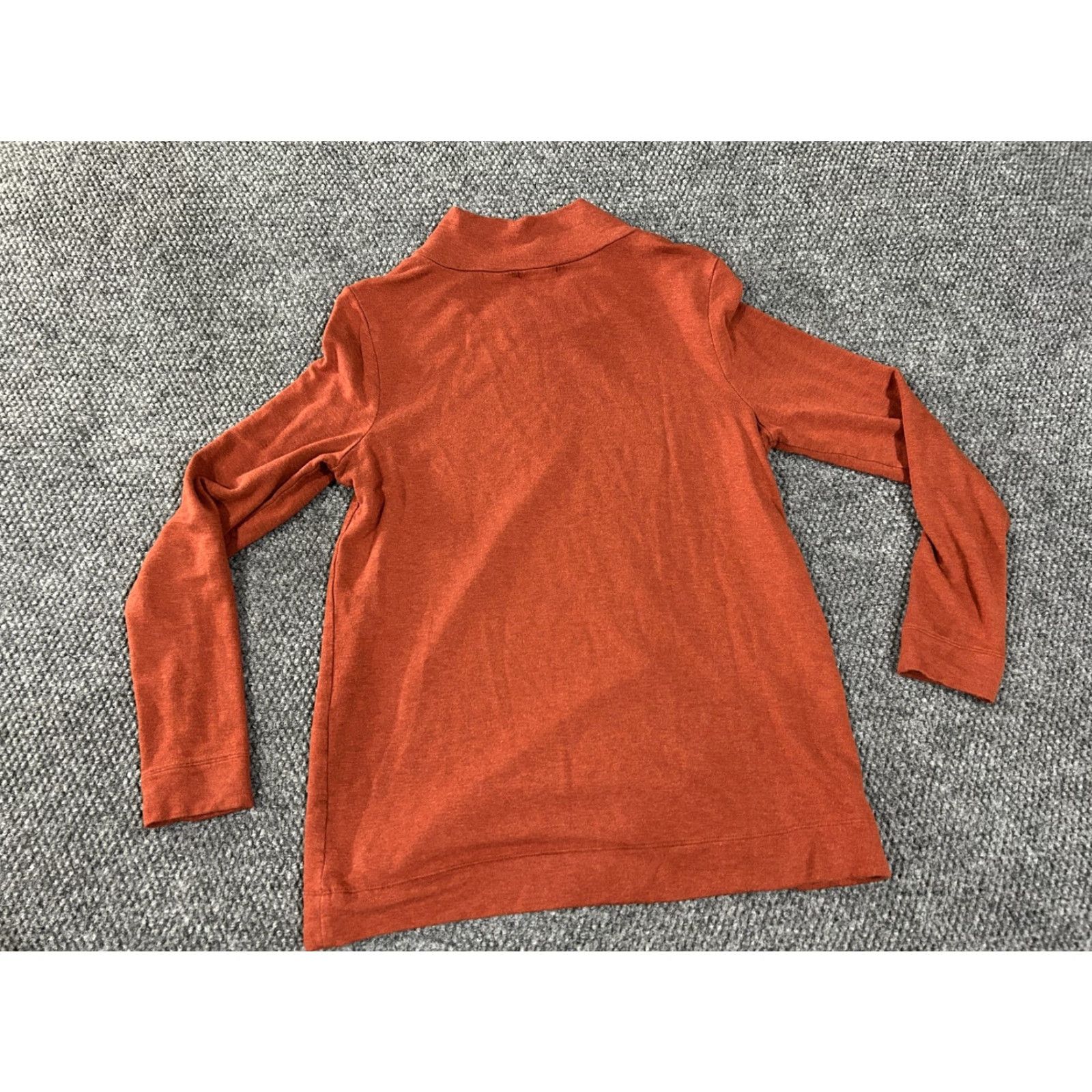 Loft VINTAGE? Wait—no vintage. LOFT Outlet Lounge Shirt Womens Medium Orange Cowl Neck Snap Pullover Top Size M / US 6-8 / IT 42-44 - 6 Thumbnail