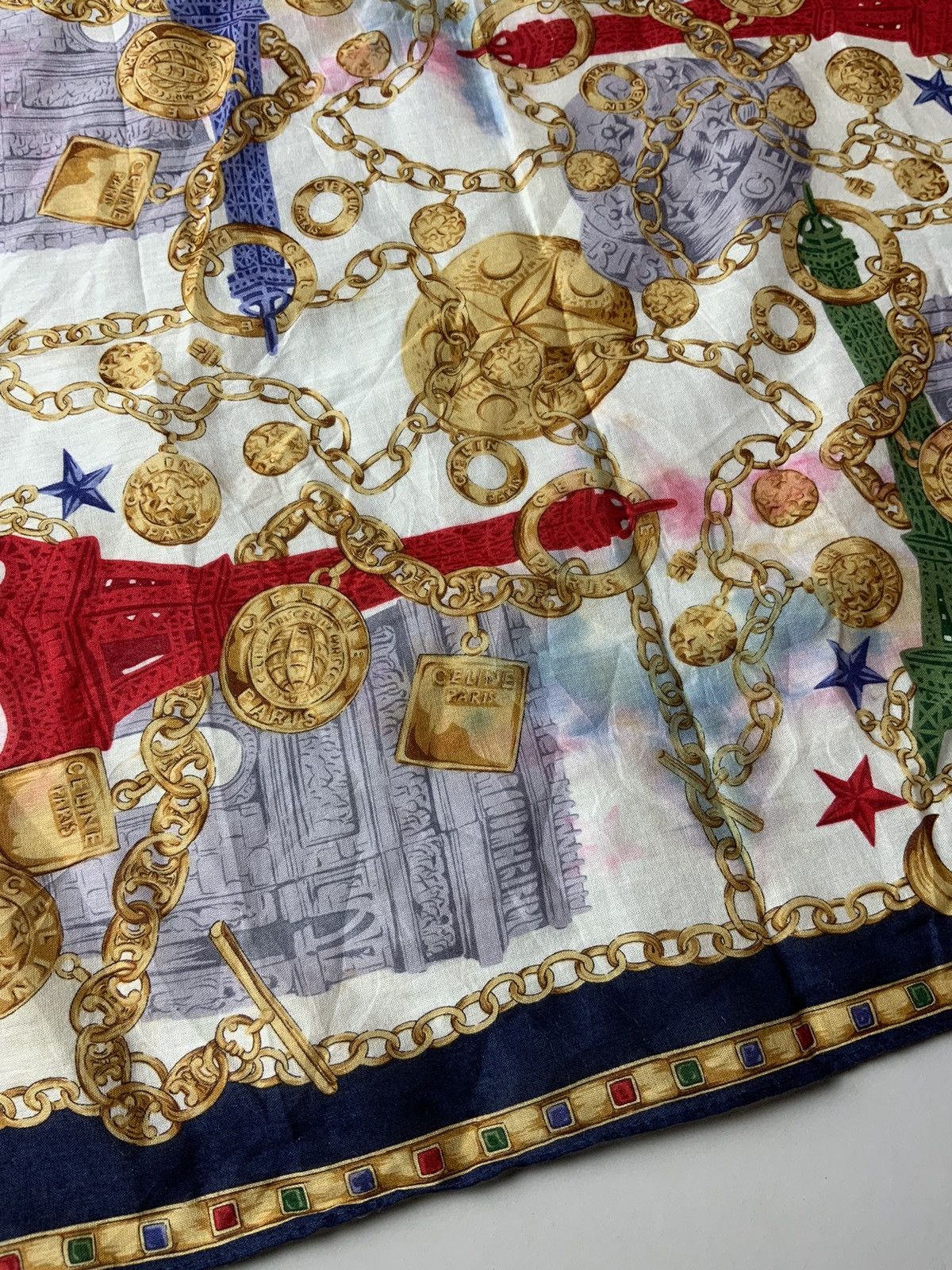 Celine Vintage Celine Paris Monogram Fade Bandana Handkercheif Size ONE SIZE - 13 Thumbnail