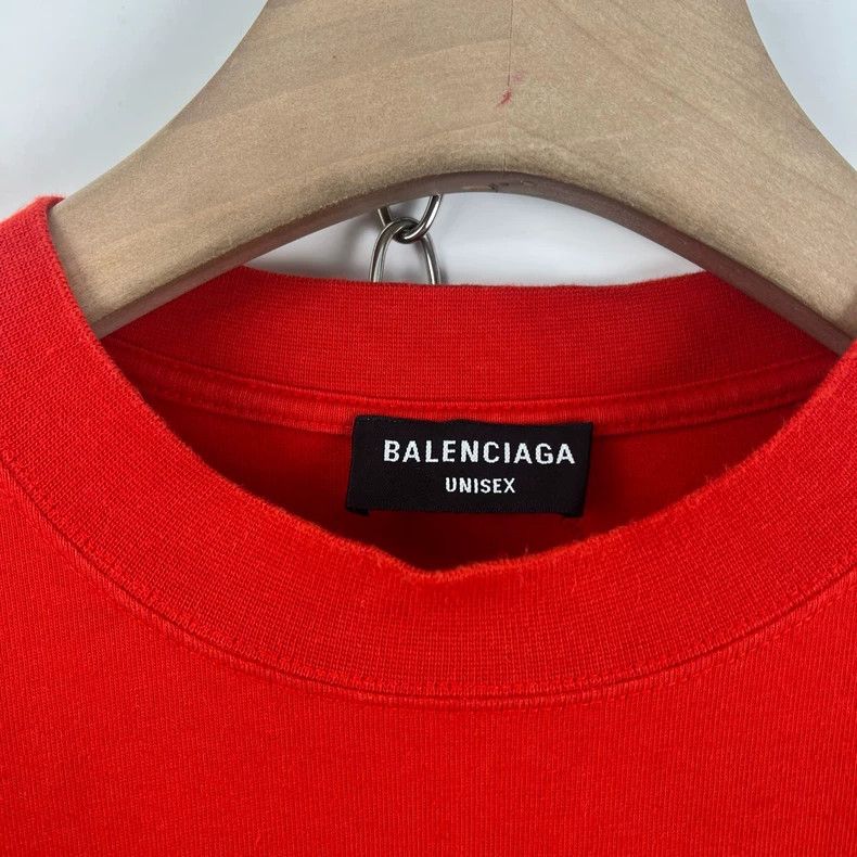 Balenciaga Balenciaga Embroidered short sleeves with red letter logo Size US XS / EU 42 / 0 - 3 Thumbnail