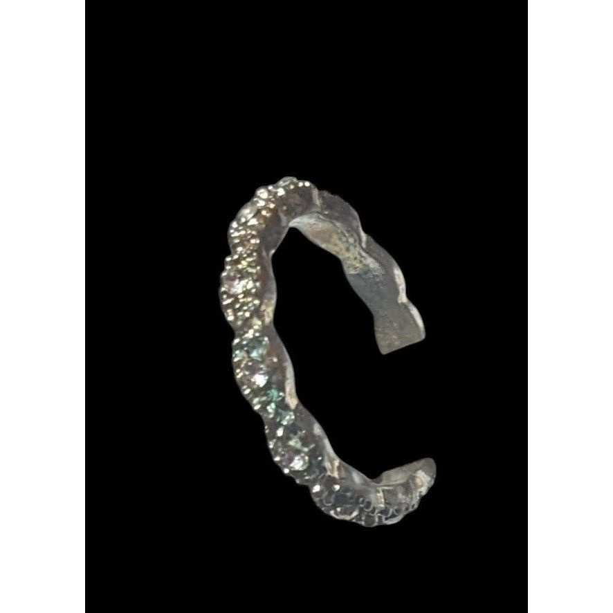 Other Whimsical Braided Silver Tone Rhinestone Ring Size 7 Size ONE SIZE - 12 Thumbnail