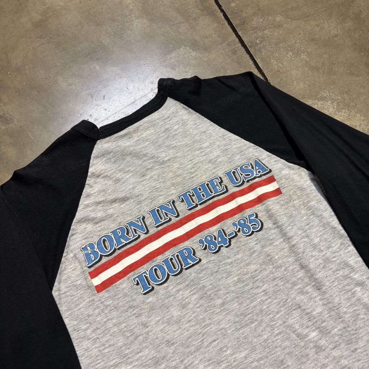 Band Tees Vintage 80s Bruce Springsteen Born in USA Raglan Band Tee Size US L / EU 52-54 / 3 - 7 Thumbnail