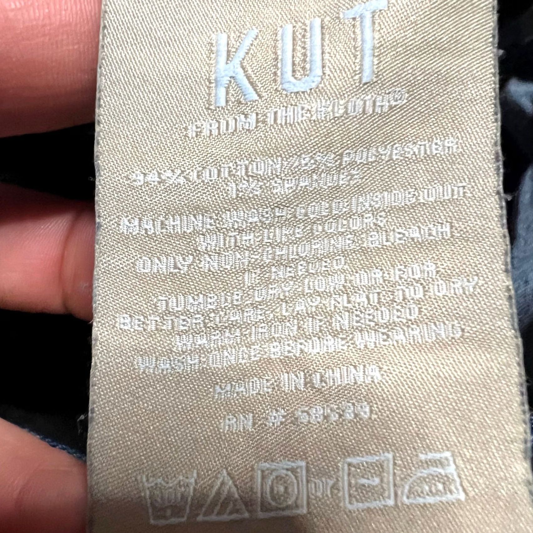 Vintage Kut from the Kloth Jeans Womens 4 FAY Fab Ab Straight Leg Blue Cuffed 31x26.5 Size 27" / US 4 / IT 40 - 7 Thumbnail