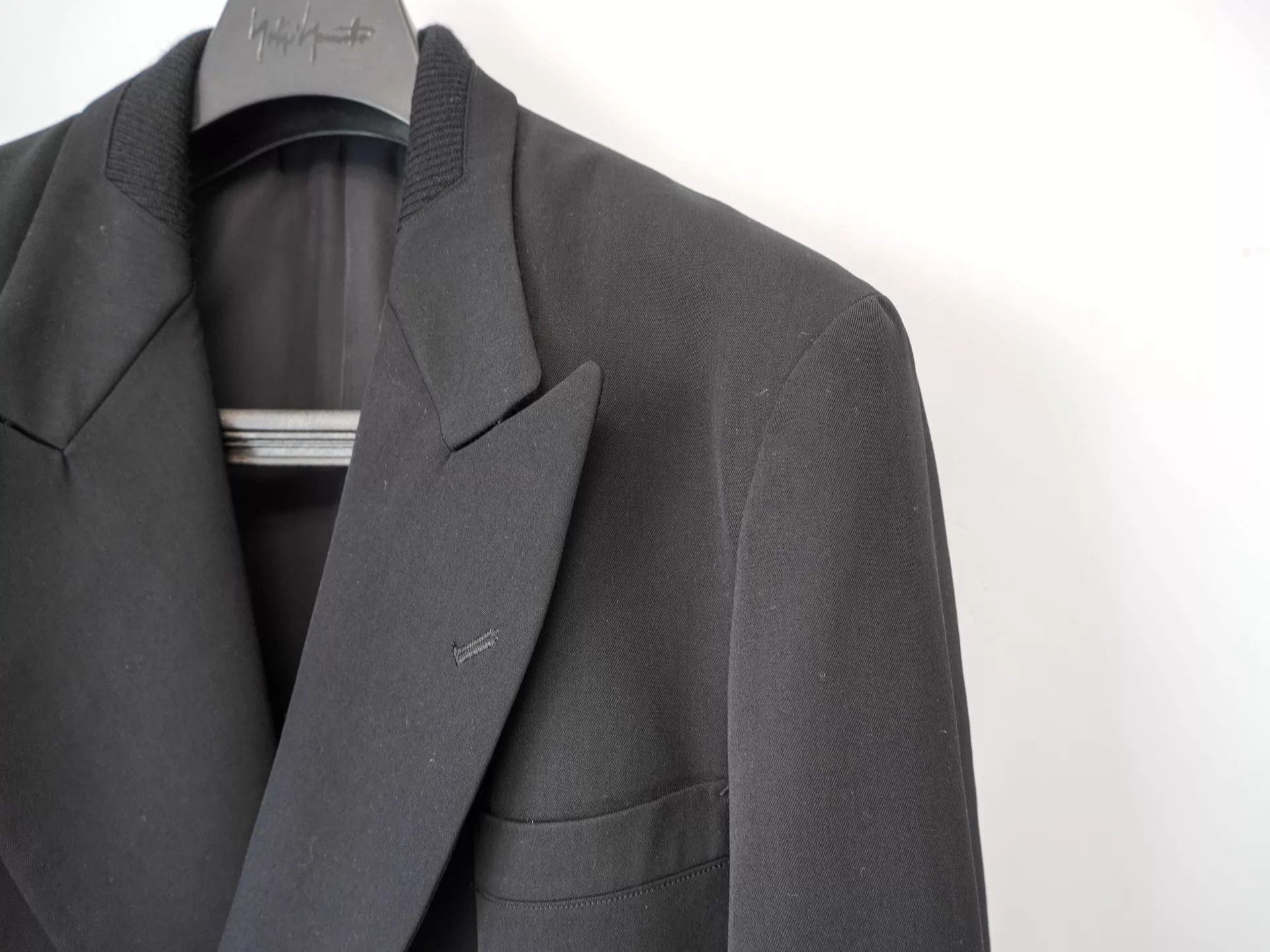 Yohji Yamamoto Yohji Yamamoto 1995AW Knit Peak Lapel DB Jacket Size US S / EU 44-46 / 1 - 3 Thumbnail