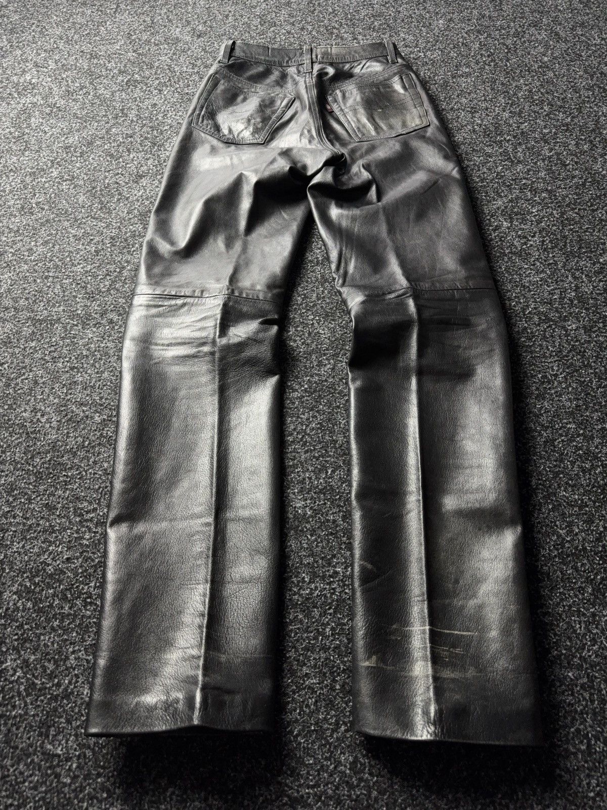 Leather Y2K Vintage Leather Pants Opium Style Alt Biker USA Rare Size US 28 / EU 44 - 15 Thumbnail