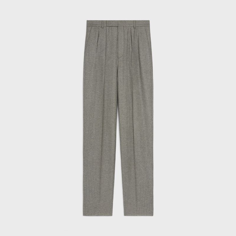 Celine keith pants in striped flannel anthracite Size US 32 / EU 48 - 1 Thumbnail