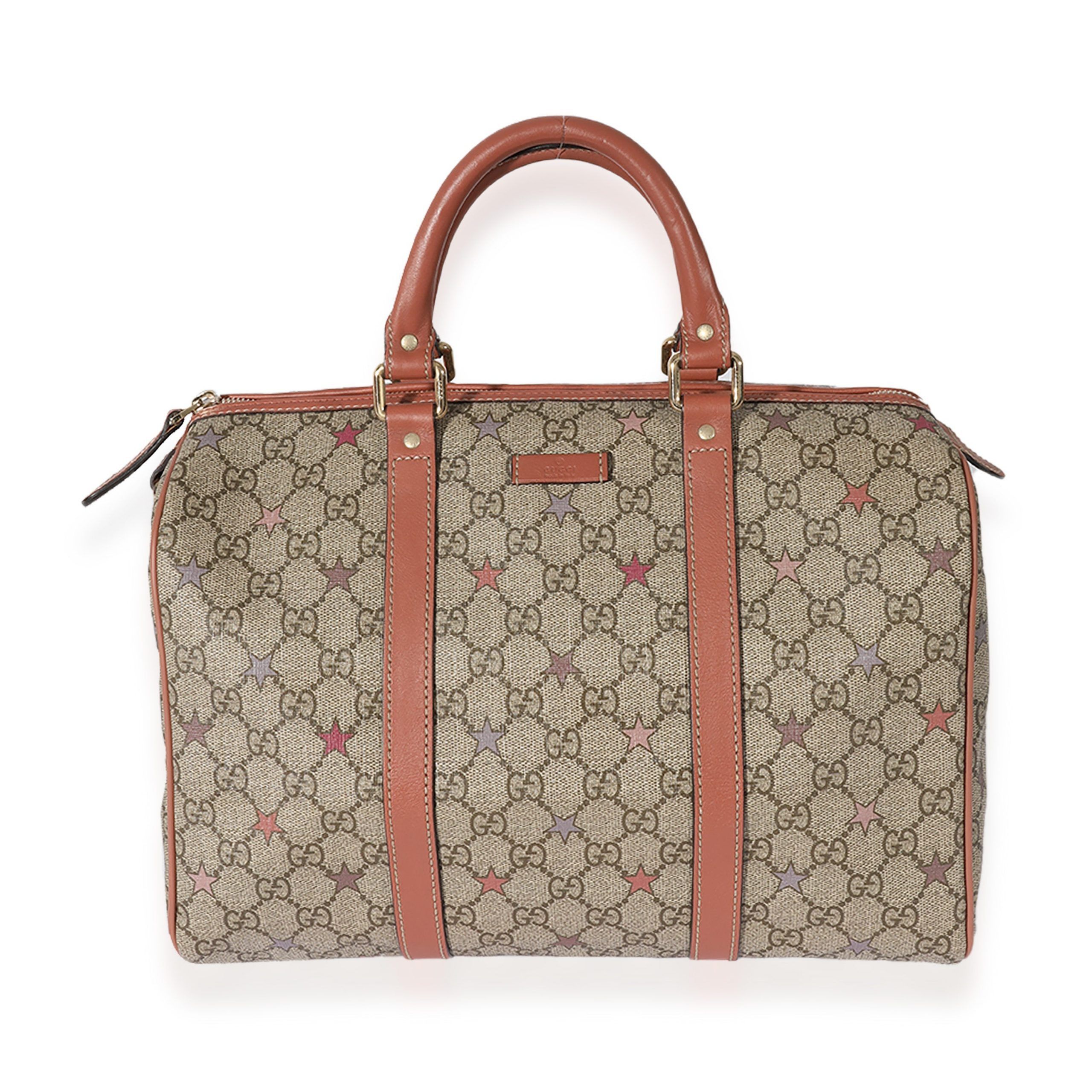image of Gucci GG Supreme Star Joy Boston Bag in Brown, Women's
