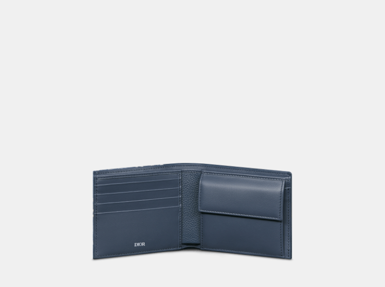 Dior o1w1db10426 2ADBC3 Size :OS / Saddle Bifold Wallet in Blue Size ONE SIZE - 3 Thumbnail