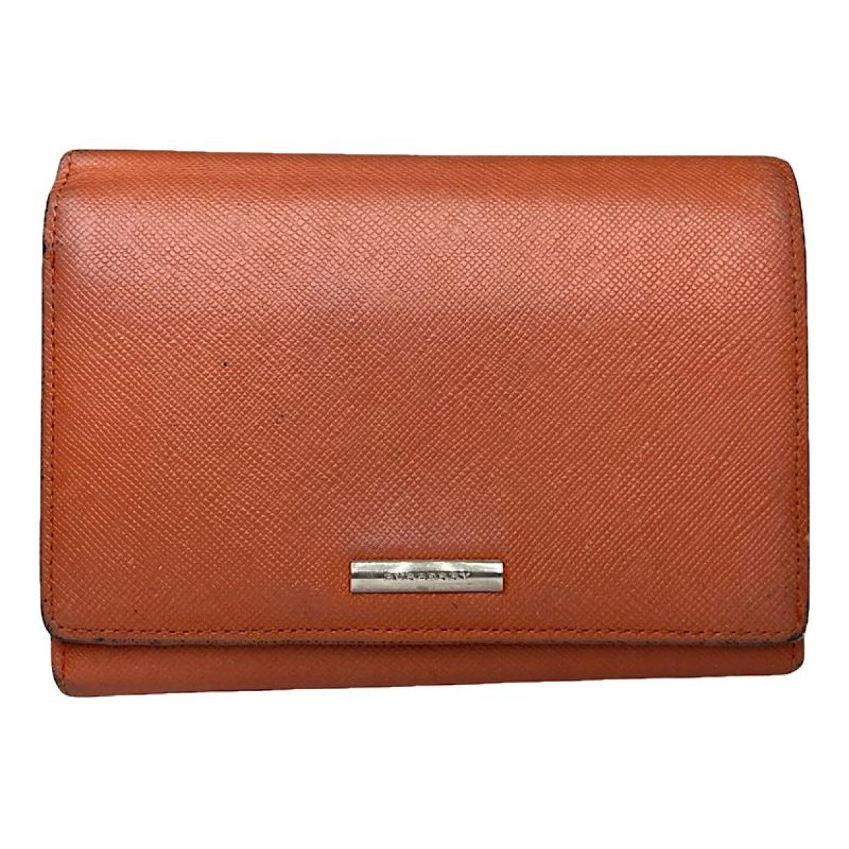 Burberry Orange Leather Wallet Size ONE SIZE - 1 Thumbnail