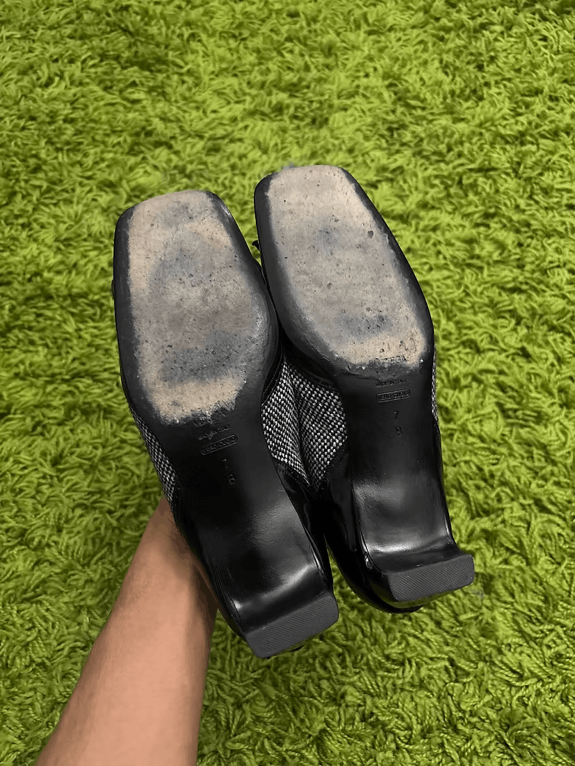 Bottega Veneta Early 2000s Kitten Heel Shoes Size US 7 / IT 37 - 8 Thumbnail