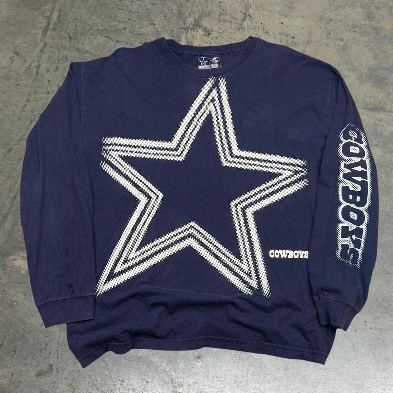 NFL × Vintage Vintage Y2K Dallas Cowboys 3D Long Sleeve T-Shirt Size US XL / EU 56 / 4 - 1 Thumbnail