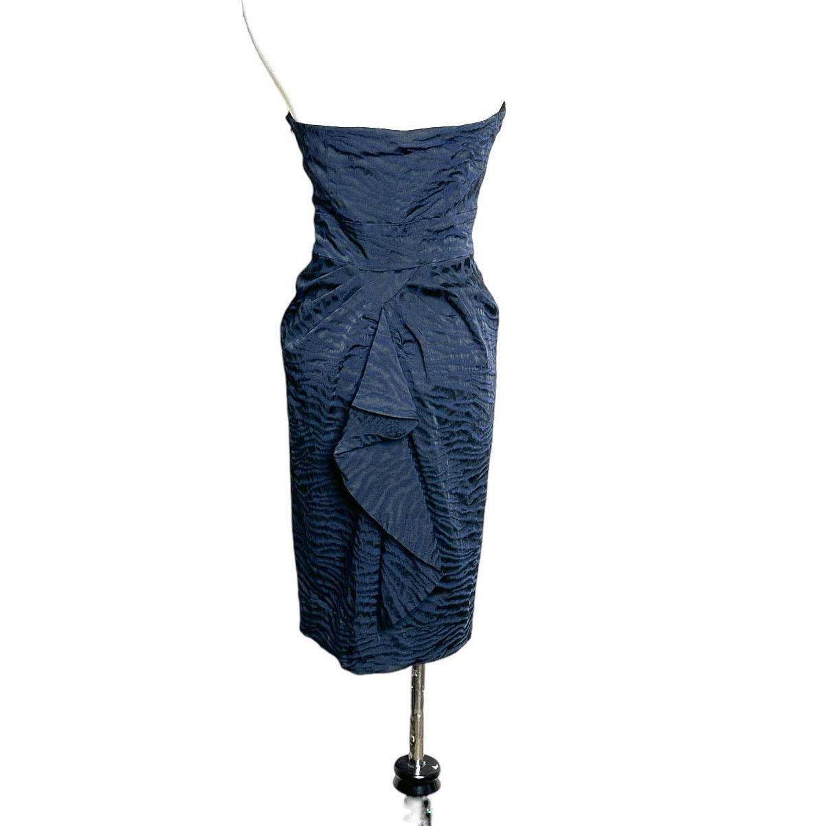 Diane von Furstenberg Diane Von Furstenberg Navy Black Strapless Dress Size 6 Size M / US 6-8 / IT 42-44 - 2 Thumbnail