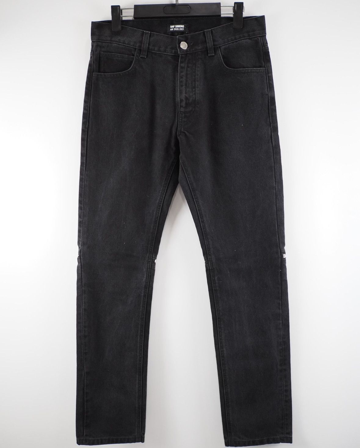 image of Raf Simons 20Aw Black Back Zip Jeans, Men's (Size 26)