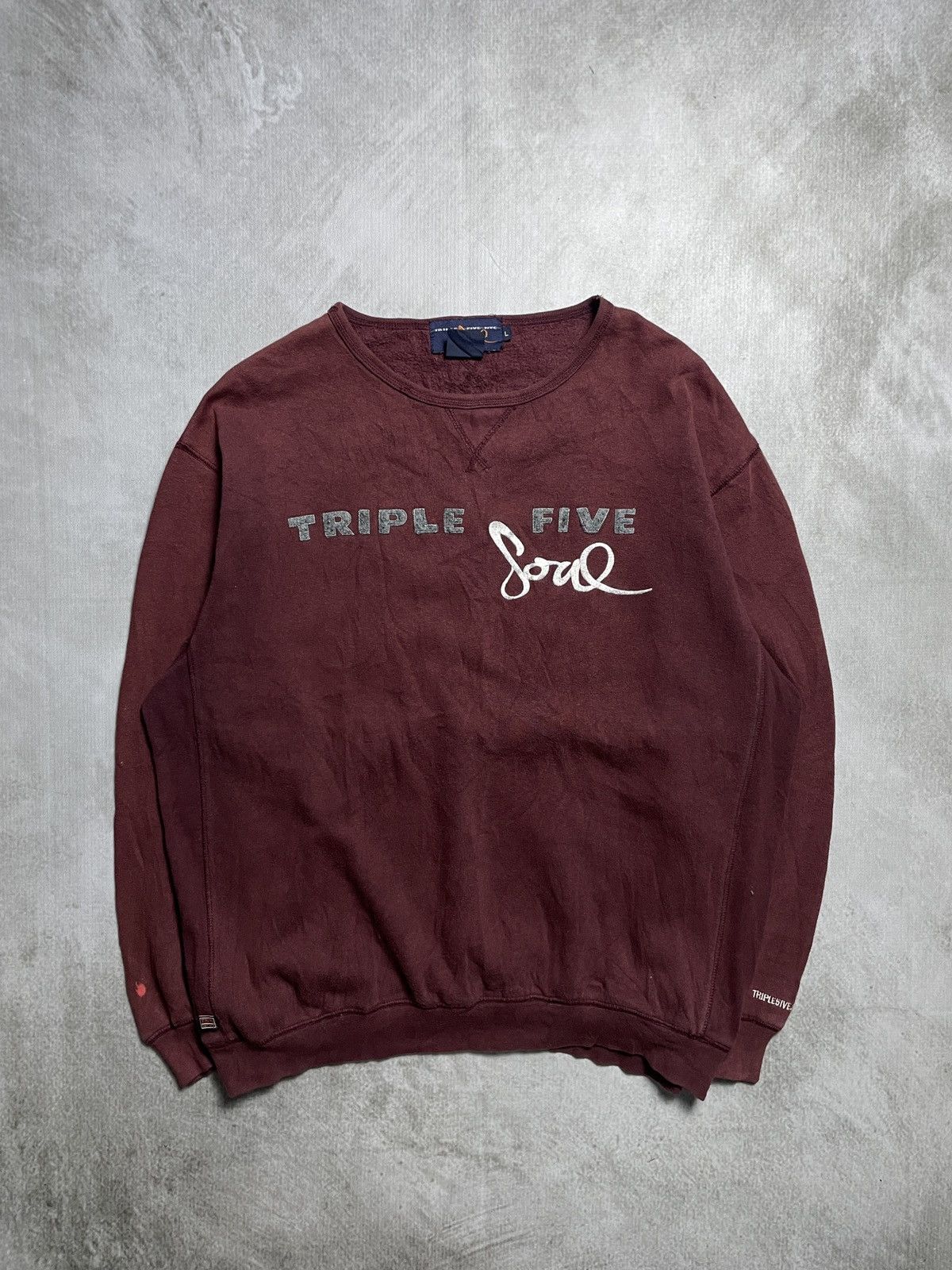 Triple 5 Soul 1990’s Tripel Five Soul NYC Fased Sweatshirt Size US L / EU 52-54 / 3 - 1 Thumbnail