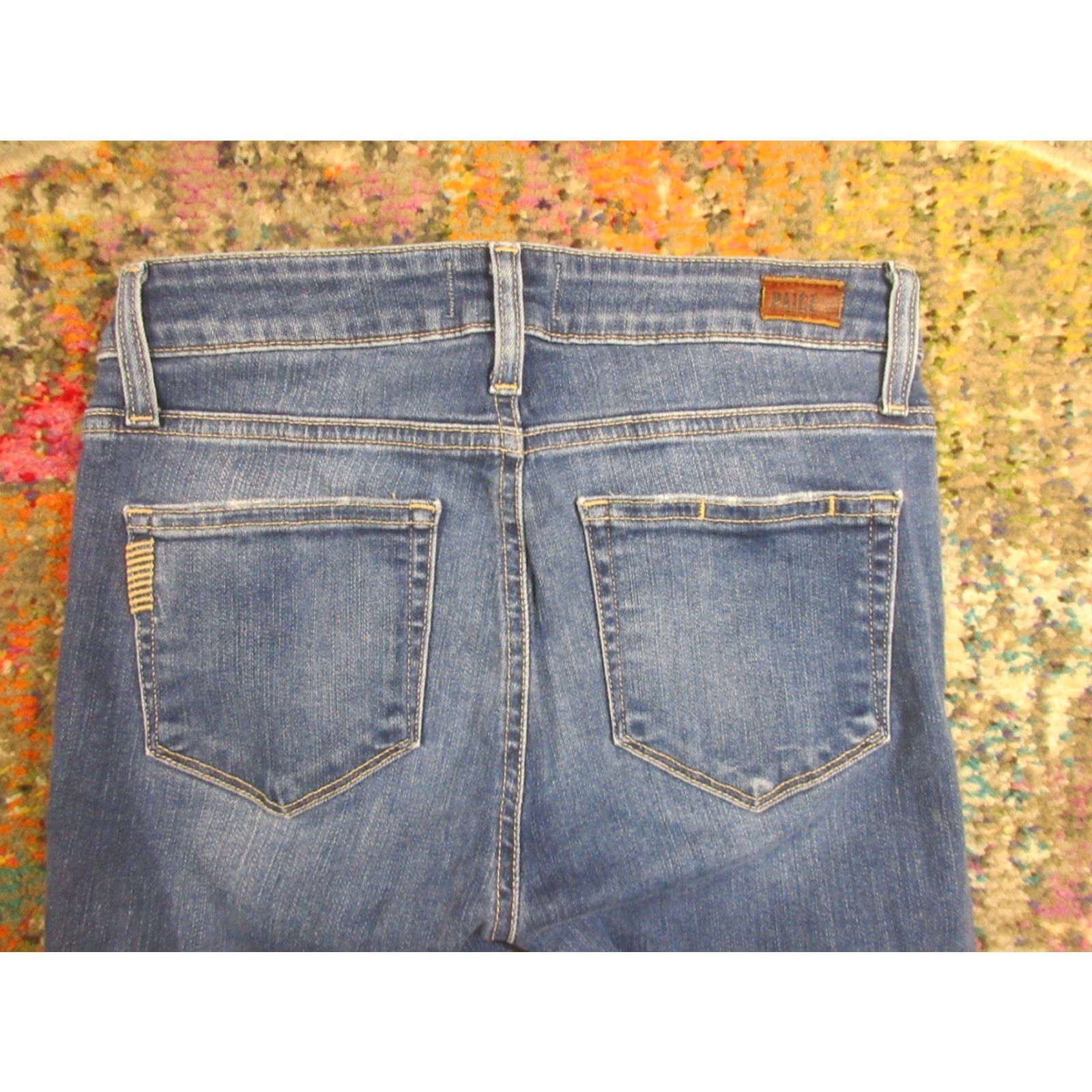 Paige VINTAGE Paige Skinny Jeans 27x29 Stretch Denim Low Rise Skyline Ankle Peg EUC Size 27" / US 4 / IT 40 - 4 Thumbnail