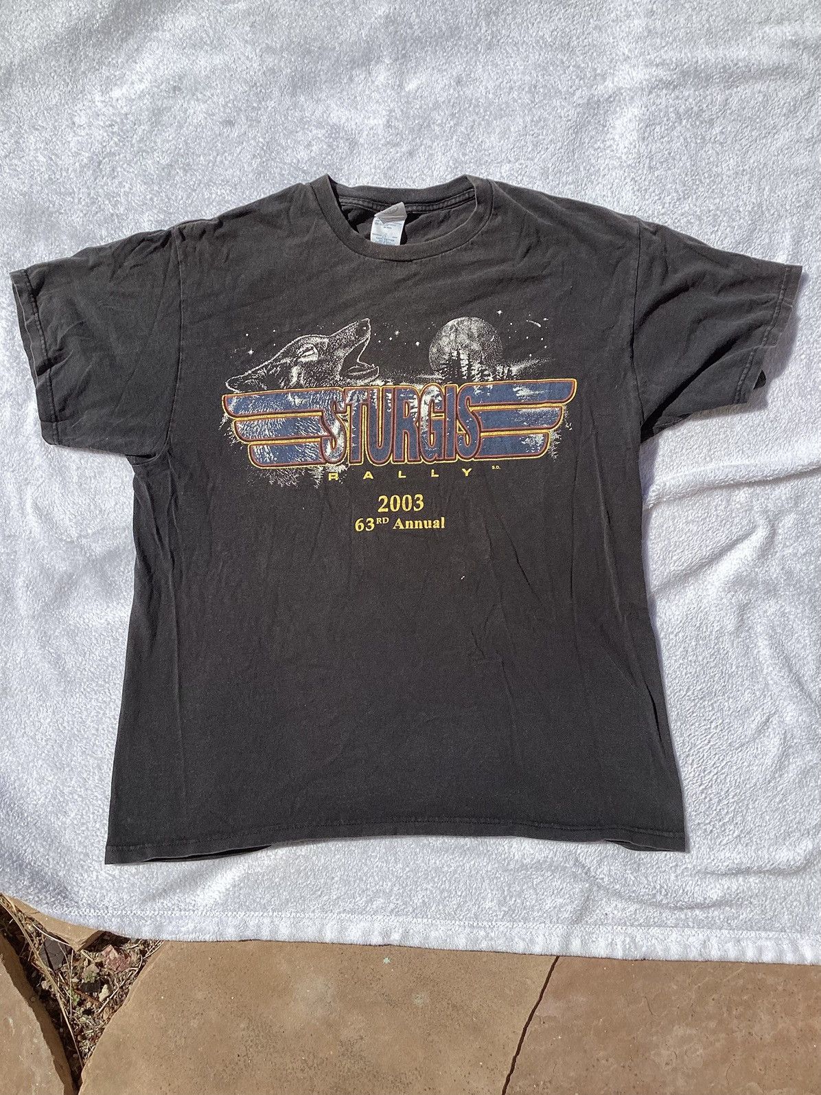 Harley Davidson × Vintage Vtg 03 Sturgis South Dakota Black Hills motorcycle rally Tee Size US L / EU 52-54 / 3 - 1 Thumbnail
