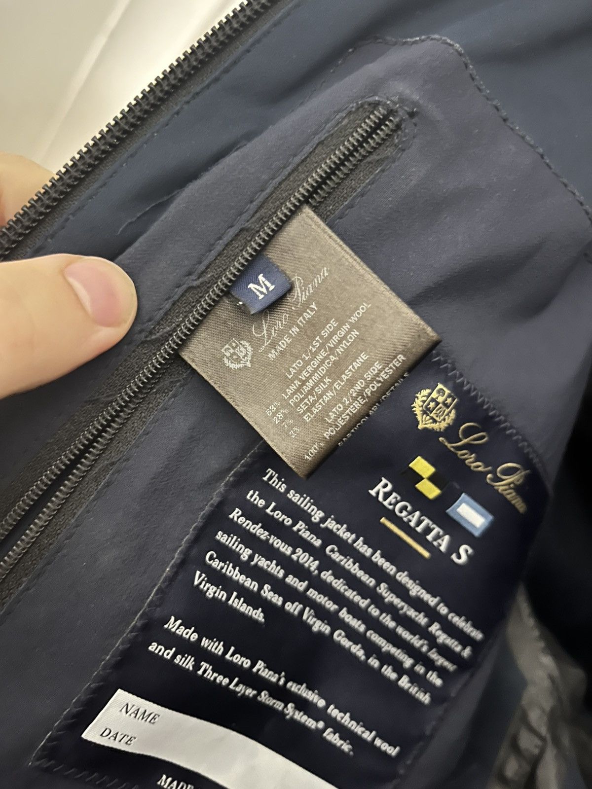 Loro Piana Loro Piana navy regetta jacket size medium Size US M / EU 48-50 / 2 - 3 Thumbnail