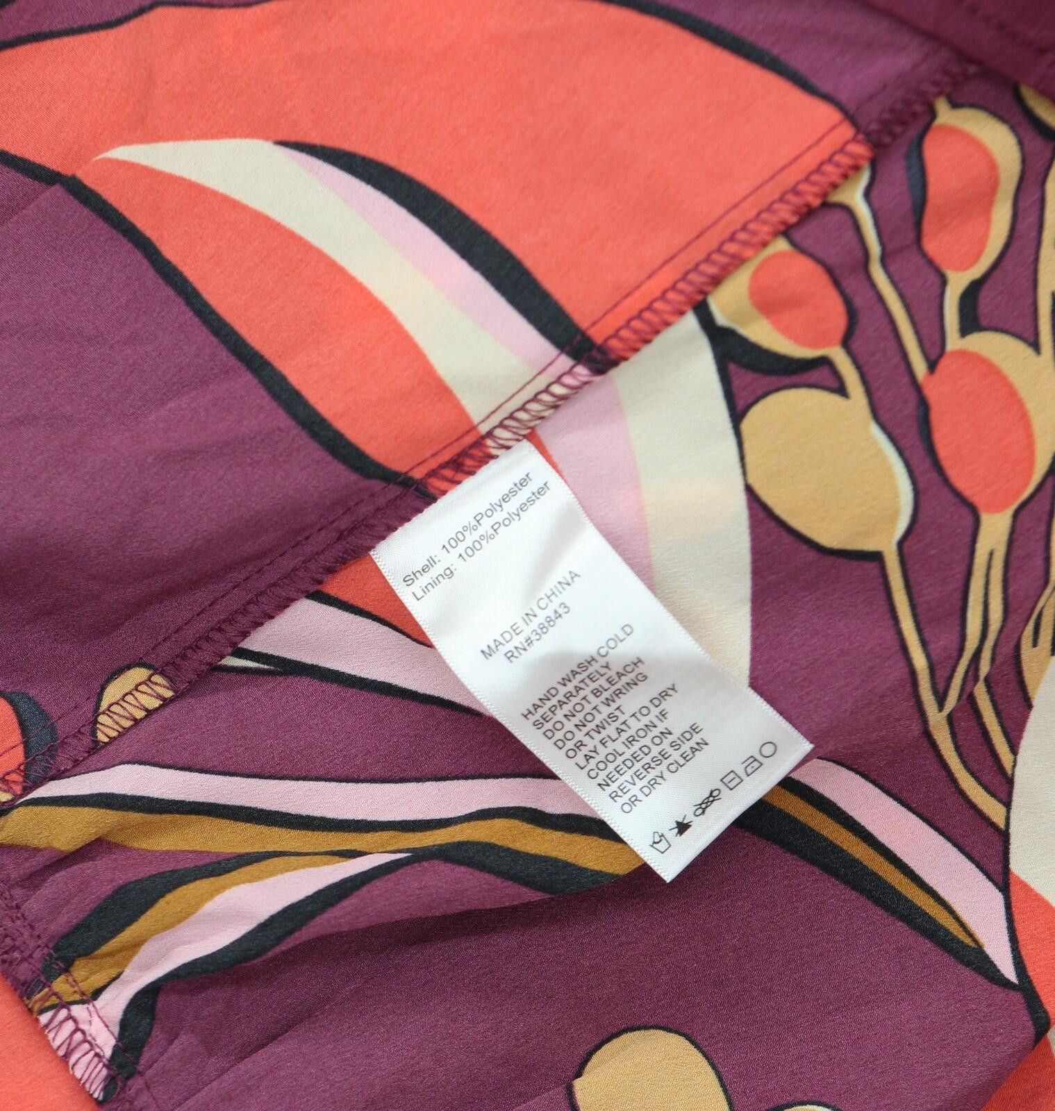Other Nwt Sam Edelman High Neck Dress 30f751-s4 Wine Multi Red 6 Size M / US 6-8 / IT 42-44 - 6 Thumbnail