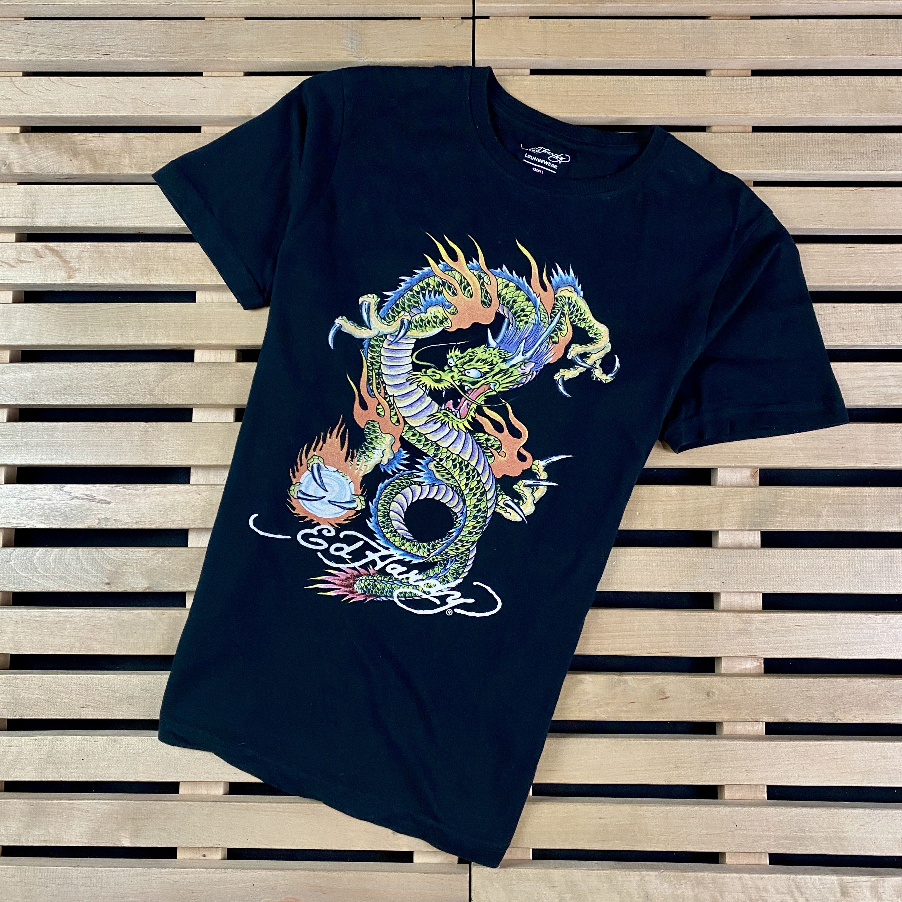 Ed Hardy Mens T-Shirt Short Sleeve Ed Hardy Big Print Size S Black Size US S / EU 44-46 / 1 - 1 Thumbnail