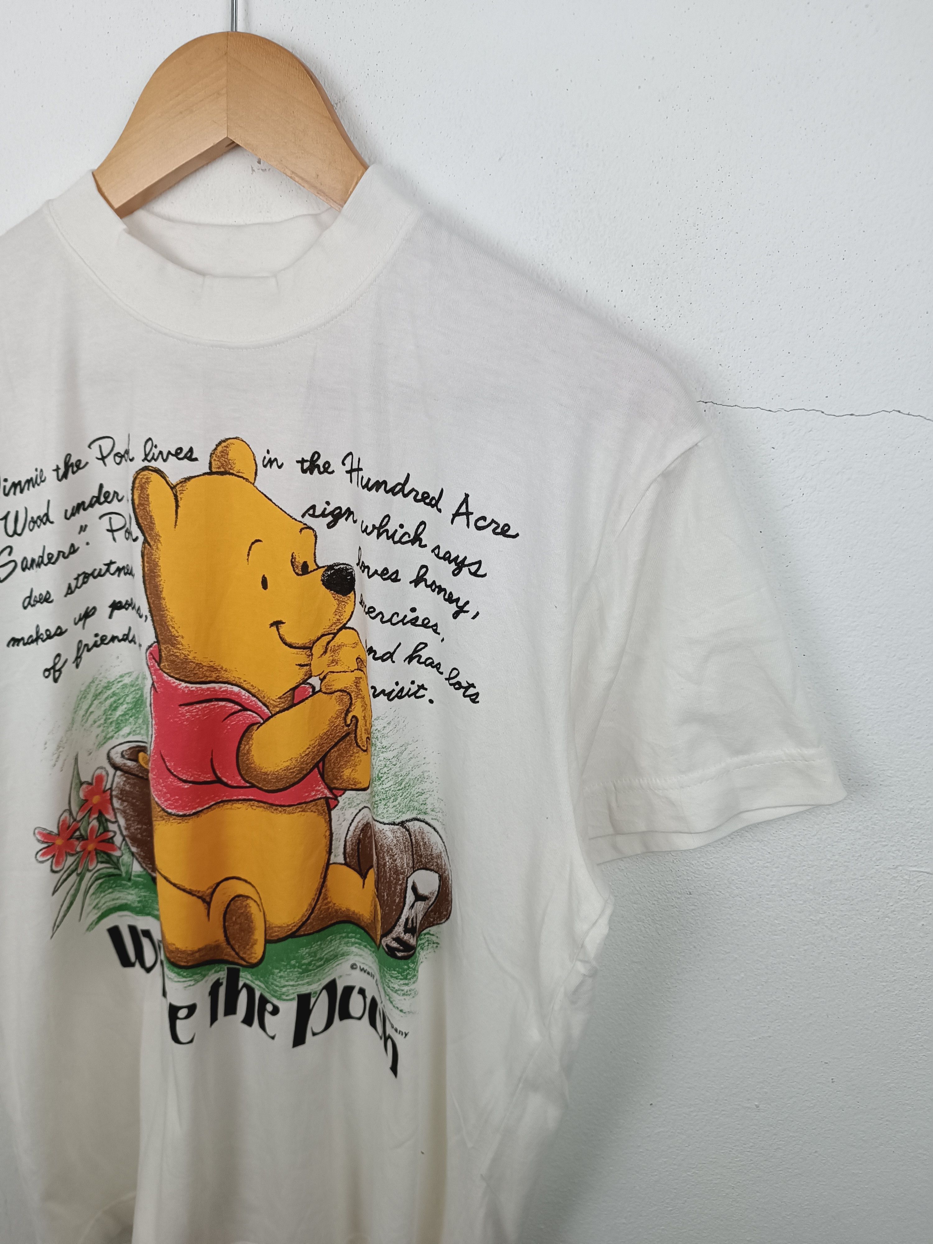 Disney VINTAGE 90'S WINNIE THE POOH STORY OVERPRINT mickey stitch Size US M / EU 48-50 / 2 - 8 Thumbnail