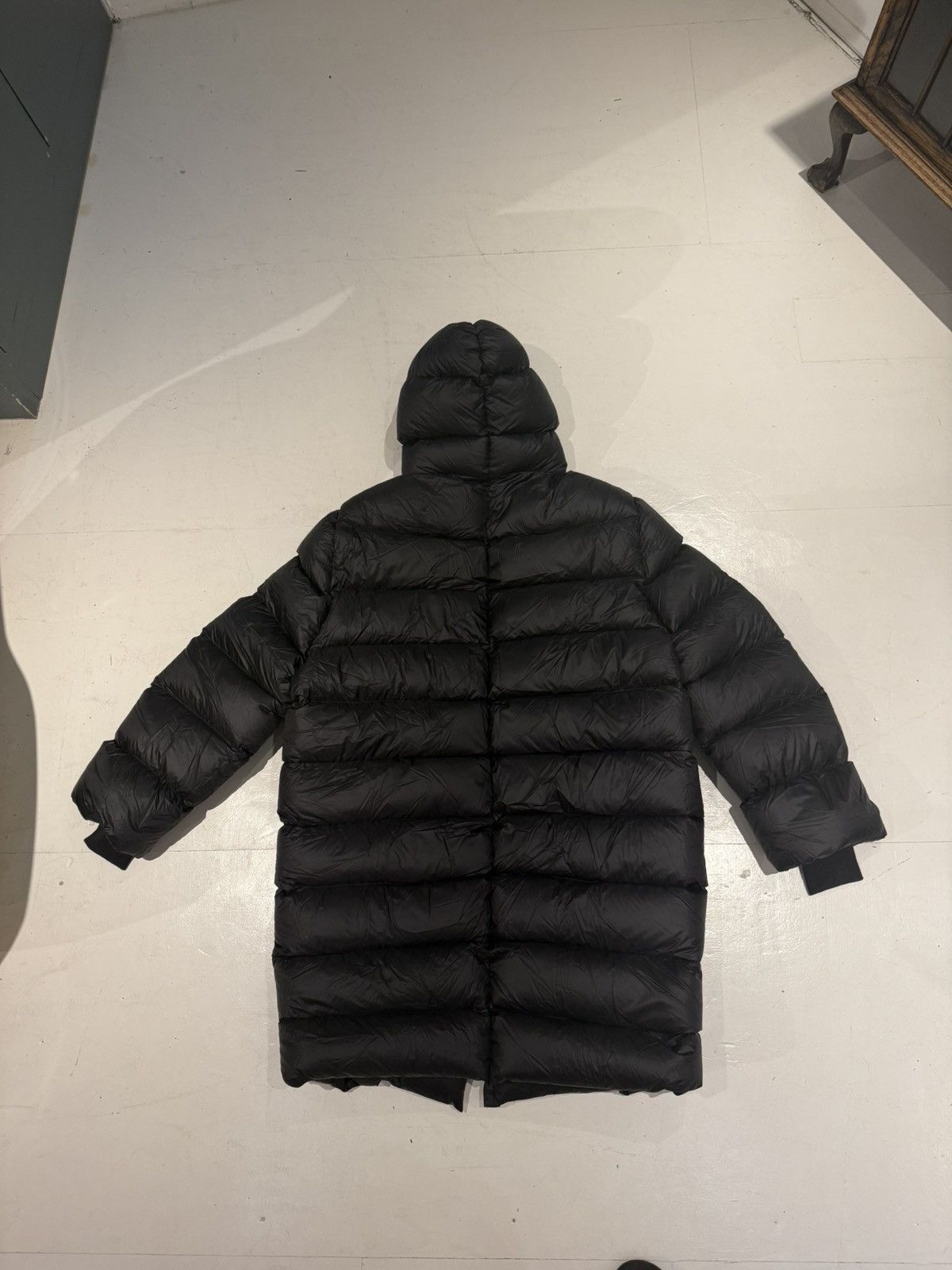 Rick Owens × Rick Owens Drkshdw Rick Owens • Black Jumbo Gimp Down Coat Size US M / EU 48-50 / 2 - 7 Thumbnail