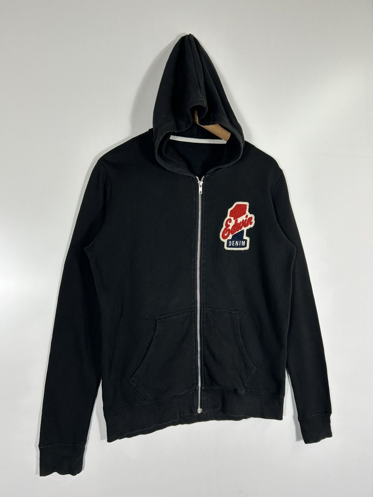 Edwin Vintage Edwin Denim Japan Hoodie Zipper Sweater Size US M / EU 48-50 / 2 - 2 Thumbnail