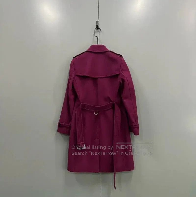 Burberry Burberry Spring Autumn Pink Cotton Coat. Size XXS / US 00 / IT 34 - 2 Thumbnail